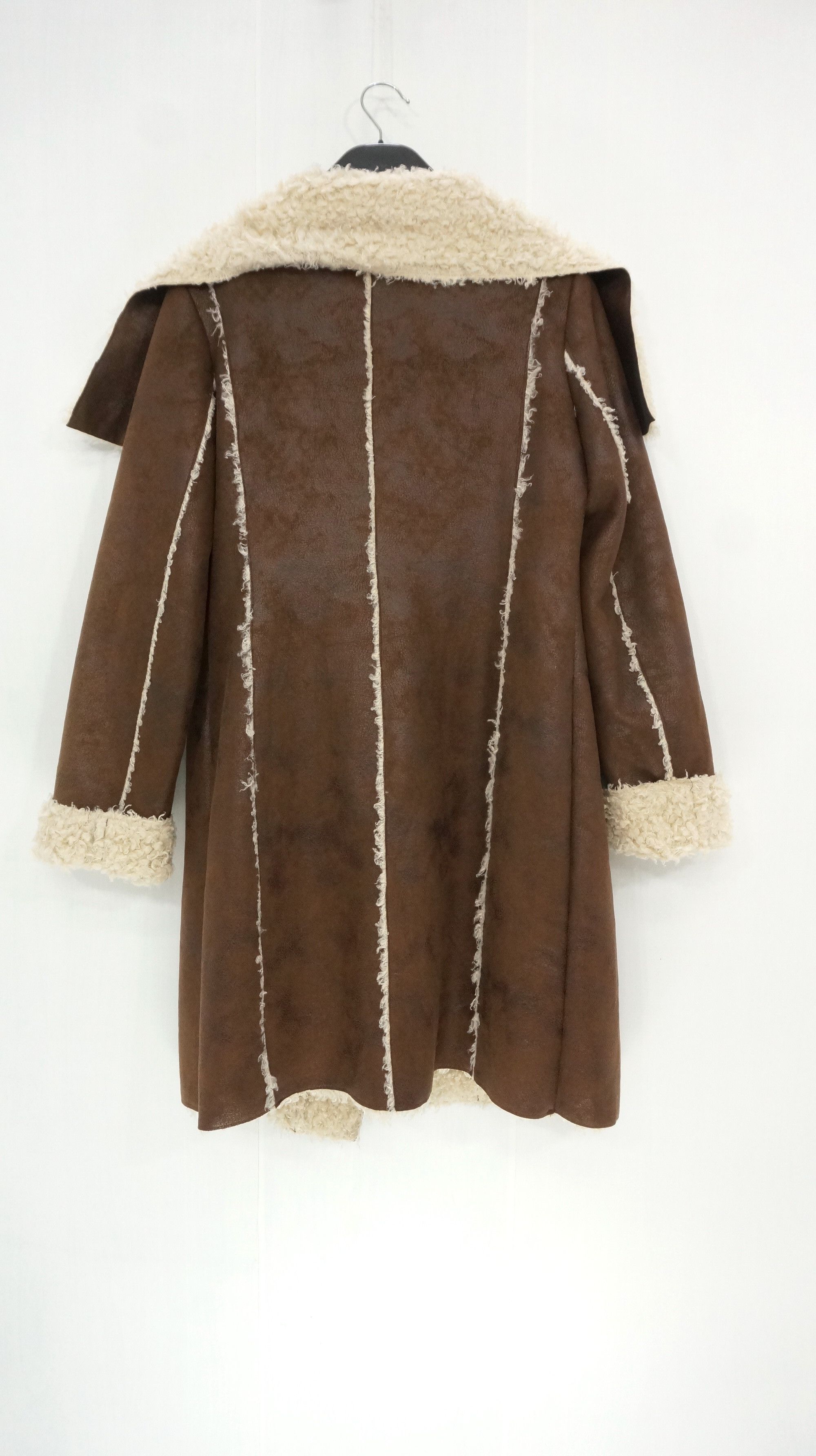 Japanese Brand CLEO Girl Faux Sherpa Long Coat Size S / US 4 / IT 40 - 2 Thumbnail