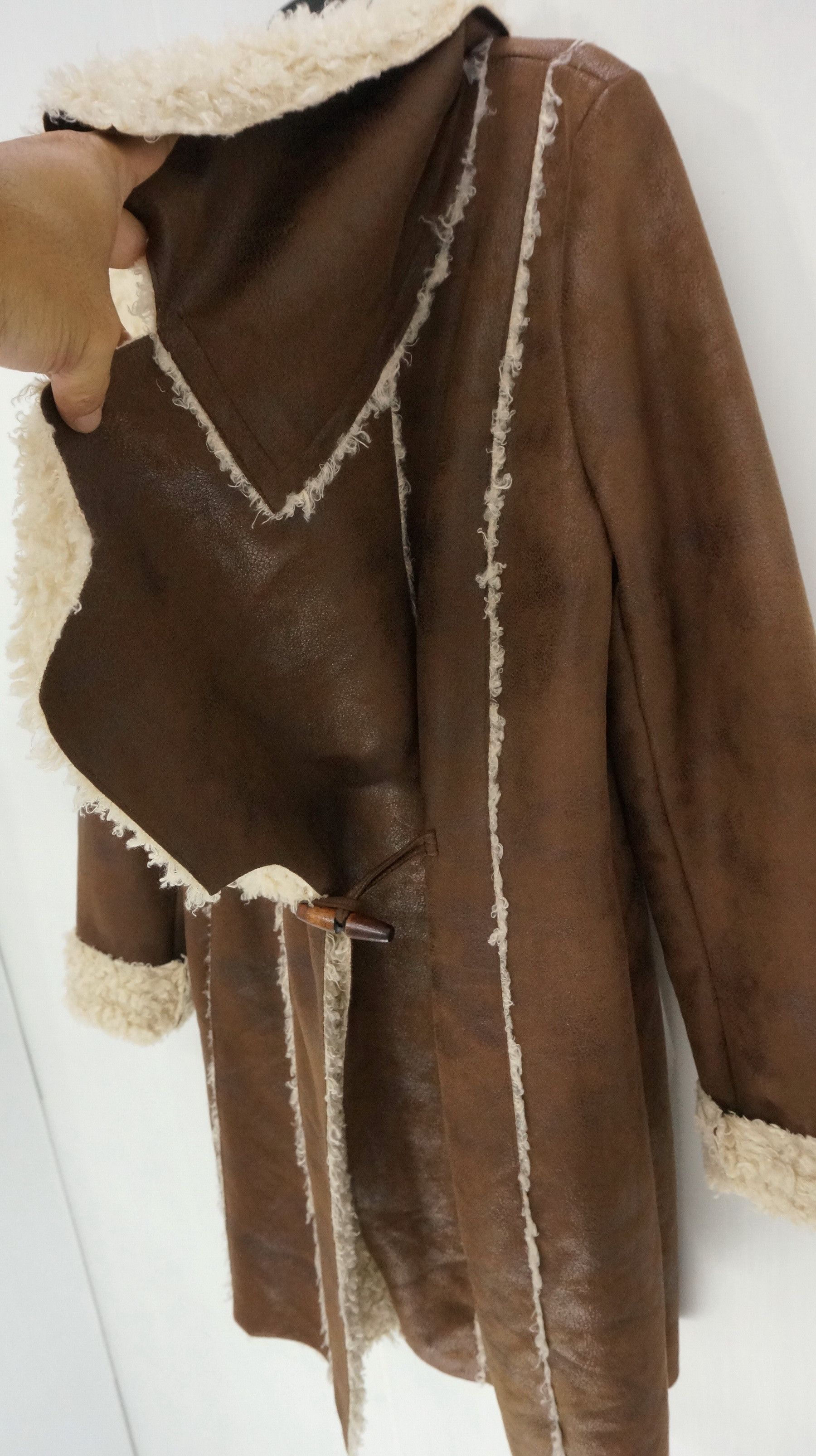 Japanese Brand CLEO Girl Faux Sherpa Long Coat Size S / US 4 / IT 40 - 9 Thumbnail