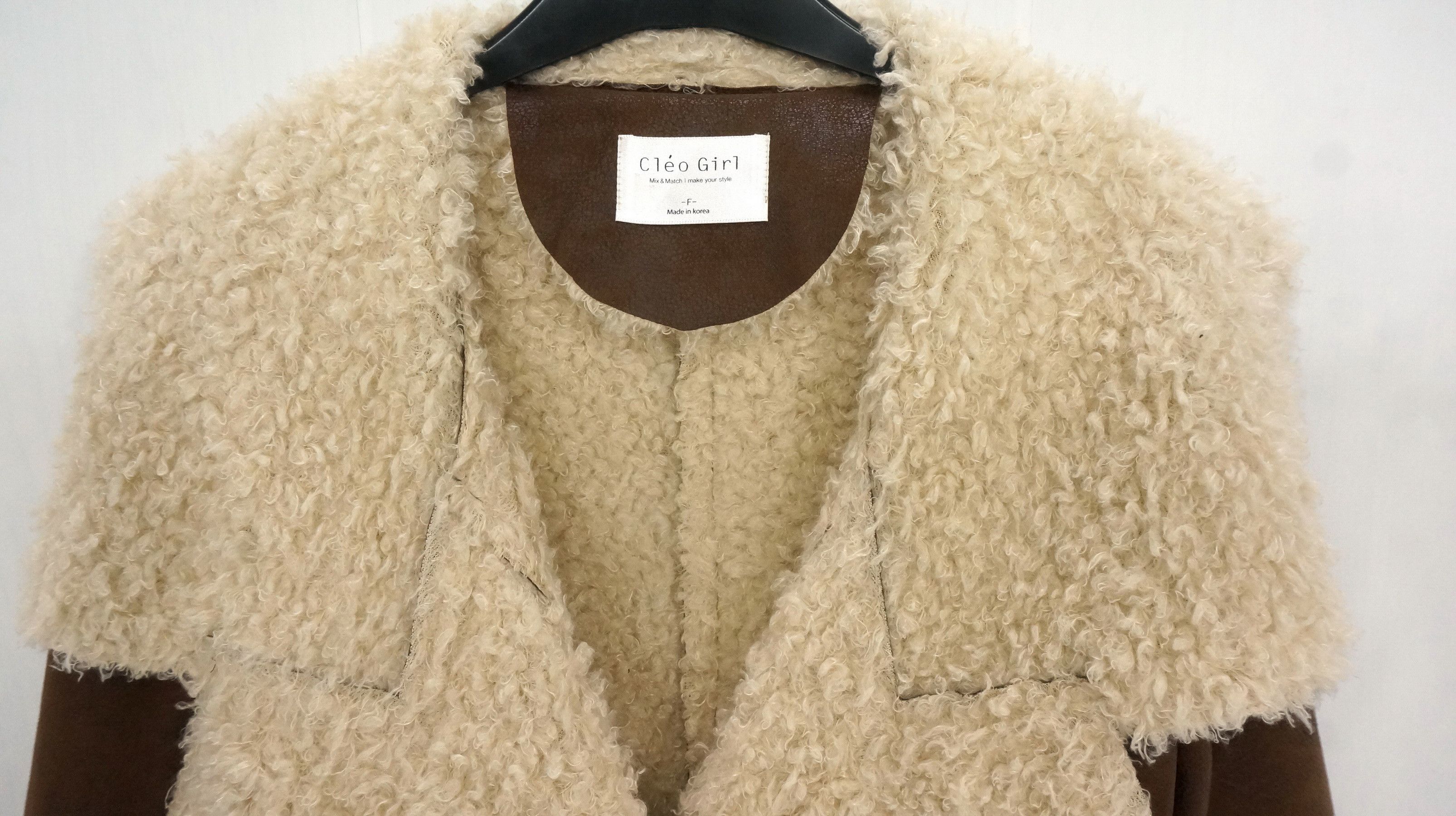 Japanese Brand CLEO Girl Faux Sherpa Long Coat Size S / US 4 / IT 40 - 4 Thumbnail