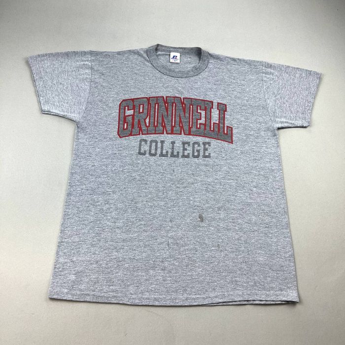 Russell Athletic Vintage Grinnell College TShirt Gray Russell Athletic