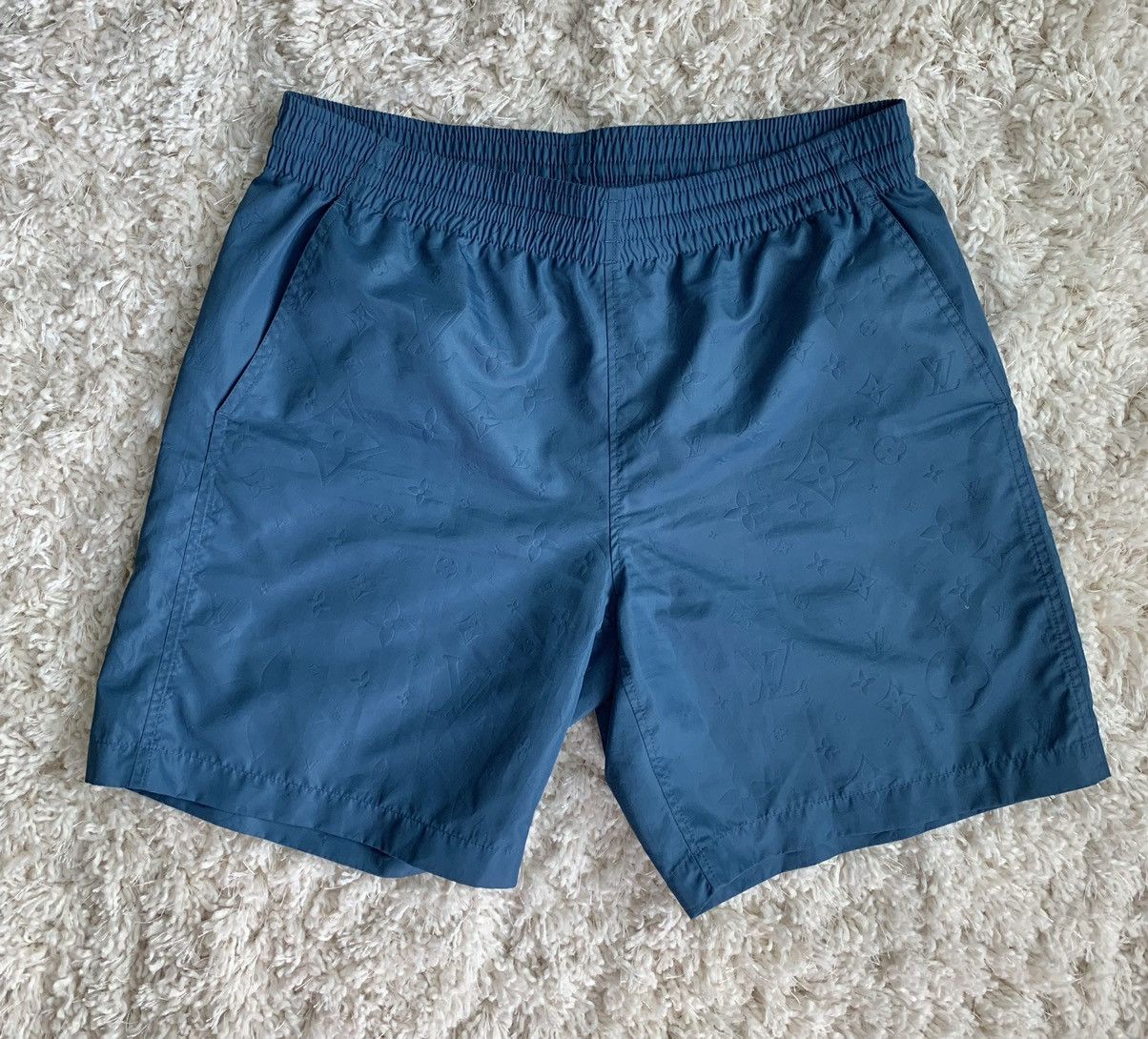 Louis Vuitton Louis Vuitton Blue Monogram Swim Board Shorts | Grailed