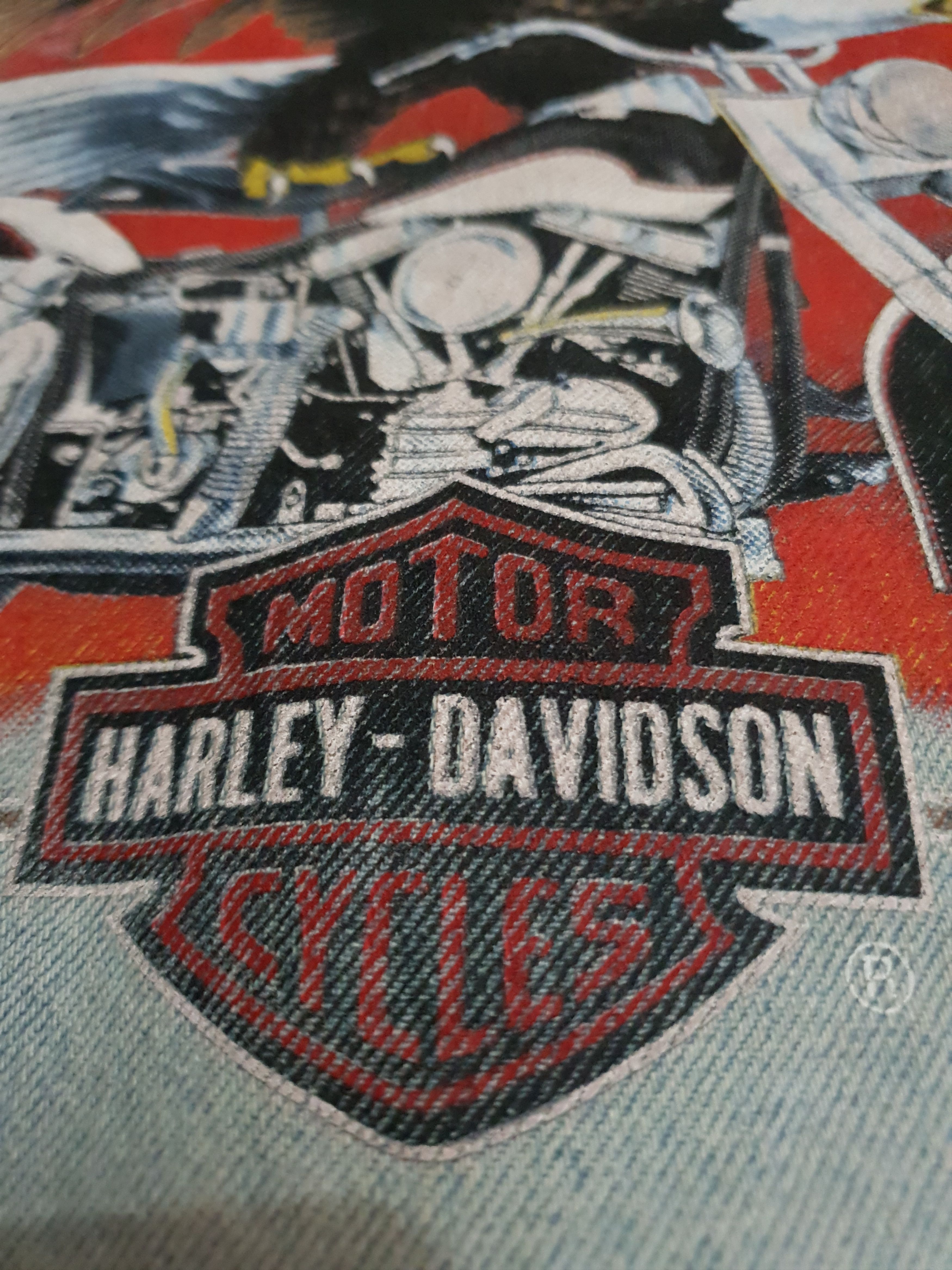 Harley Davidson × Vintage Vintage HARLEY DAVIDSON U.S.A. Denim Jacket. (Original) Size US L / EU 52-54 / 3 - 5 Thumbnail