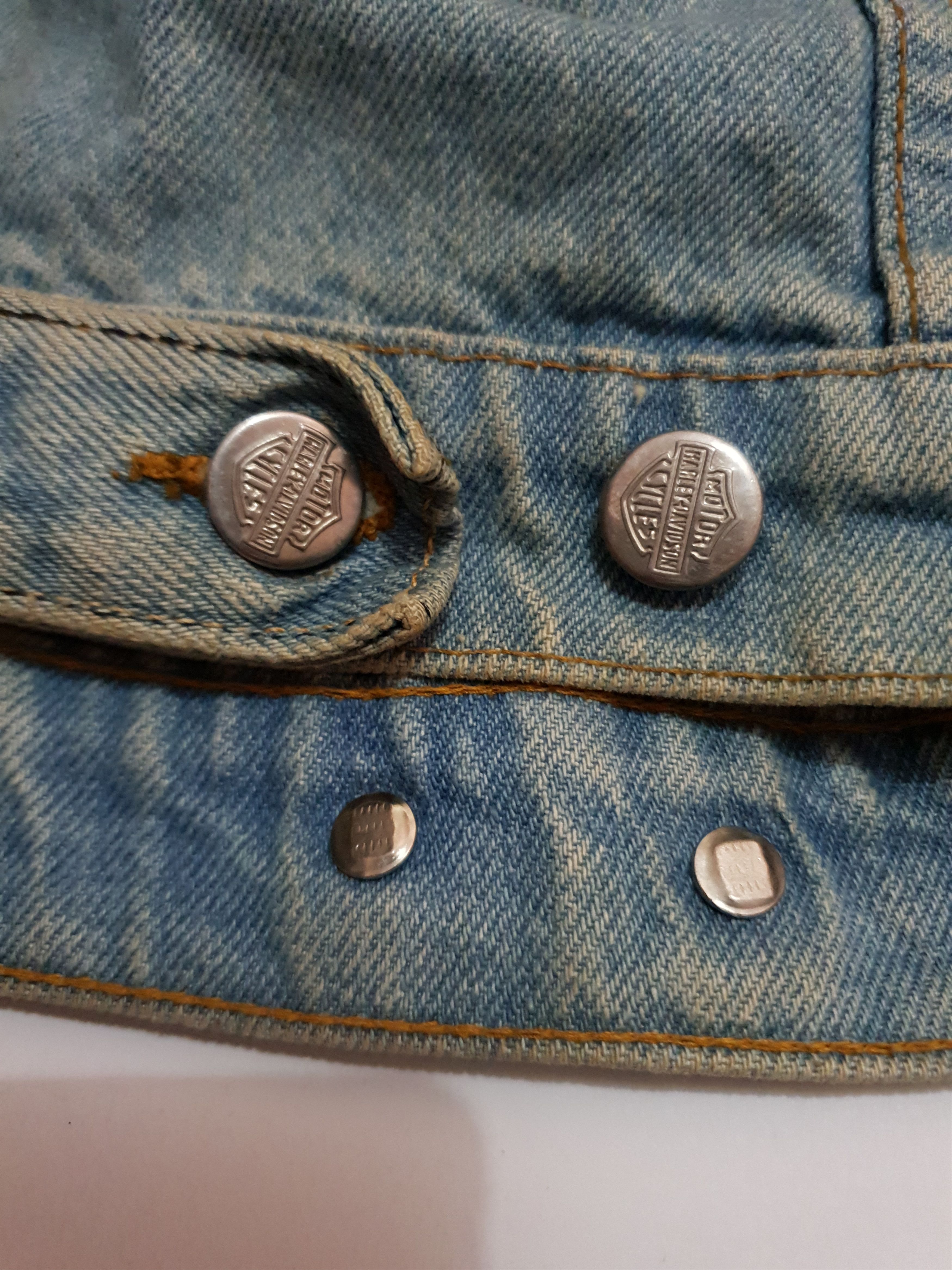 Harley Davidson × Vintage Vintage HARLEY DAVIDSON U.S.A. Denim Jacket. (Original) Size US L / EU 52-54 / 3 - 10 Thumbnail