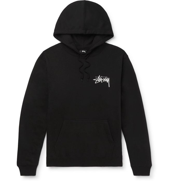 Stussy basic best sale black hoodie