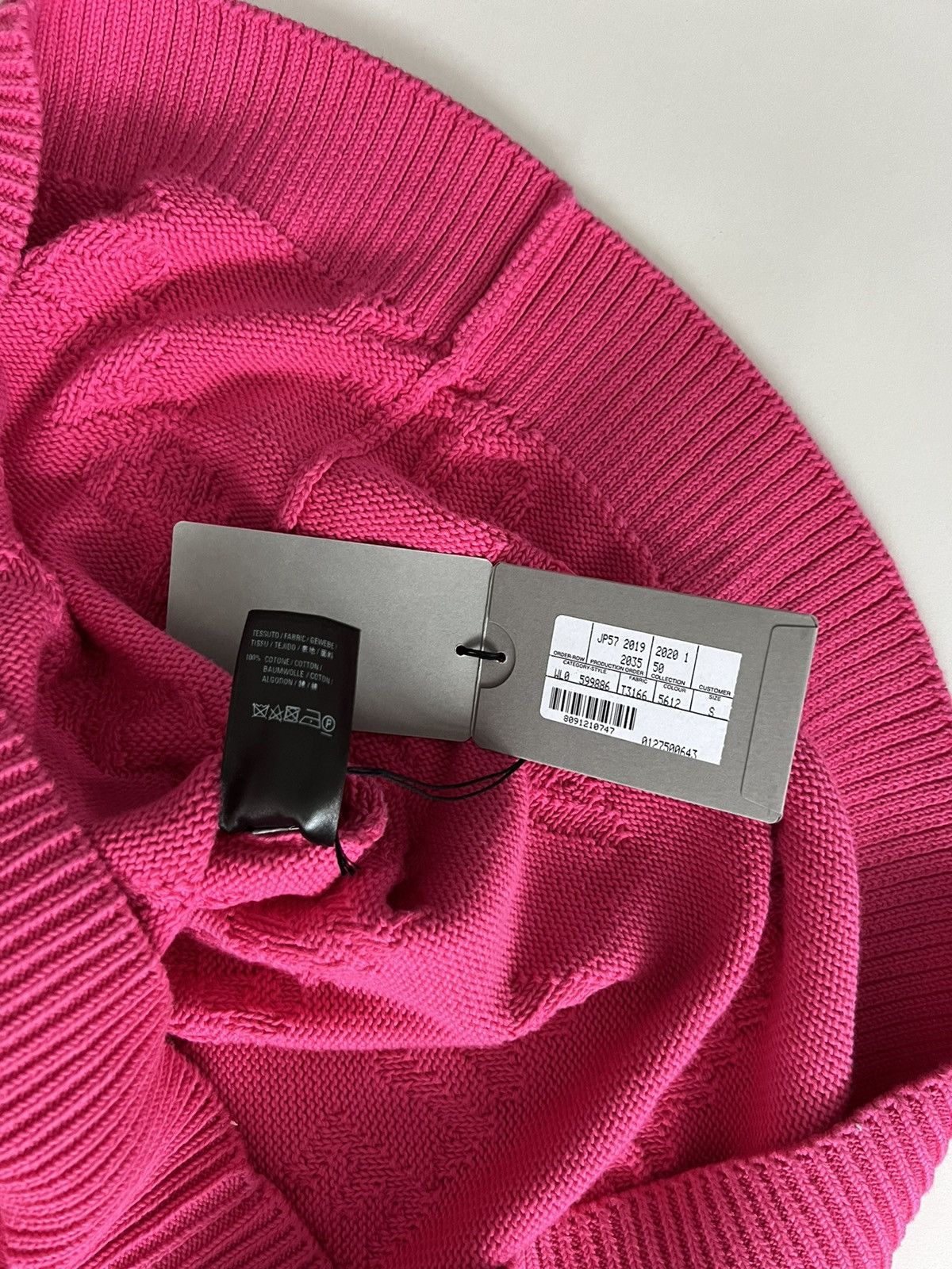 Balenciaga Balenciaga Fuchsia All Over Print Logo Sweater Size US S / EU 44-46 / 1 - 7 Thumbnail