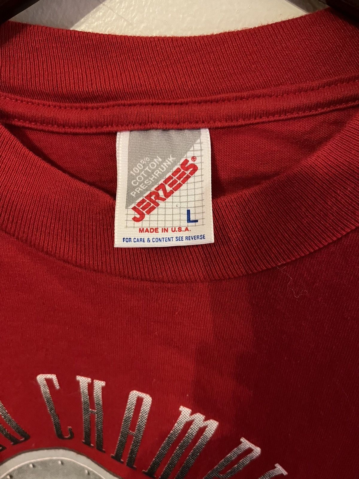 Vintage Vintage Bulls 1993 3 Peat Champions Shirt Size US L / EU 52-54 / 3 - 3 Thumbnail