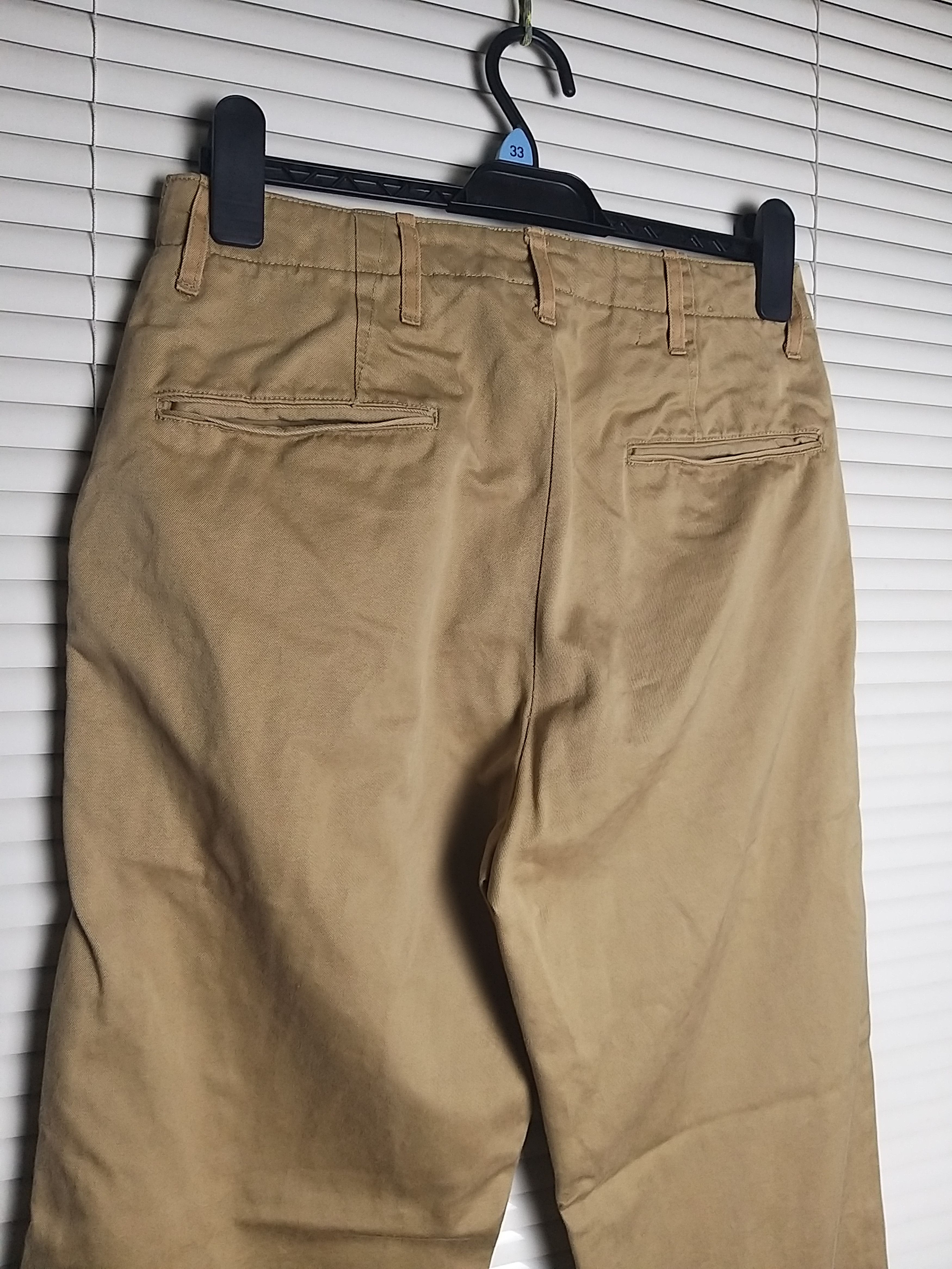 Buzz Rickson's NICE🔥VINTAGE BUZZ RICKSON'S TROUSERS KHAKI CASUAL PANTS Size US 30 / EU 46 - 4 Thumbnail