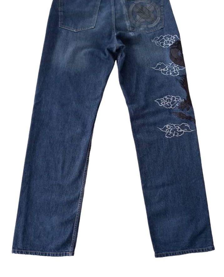 Art Comes First × Japanese Brand × Vintage Vintage Sukajan Dragon Denim Size US 35 - 6 Thumbnail