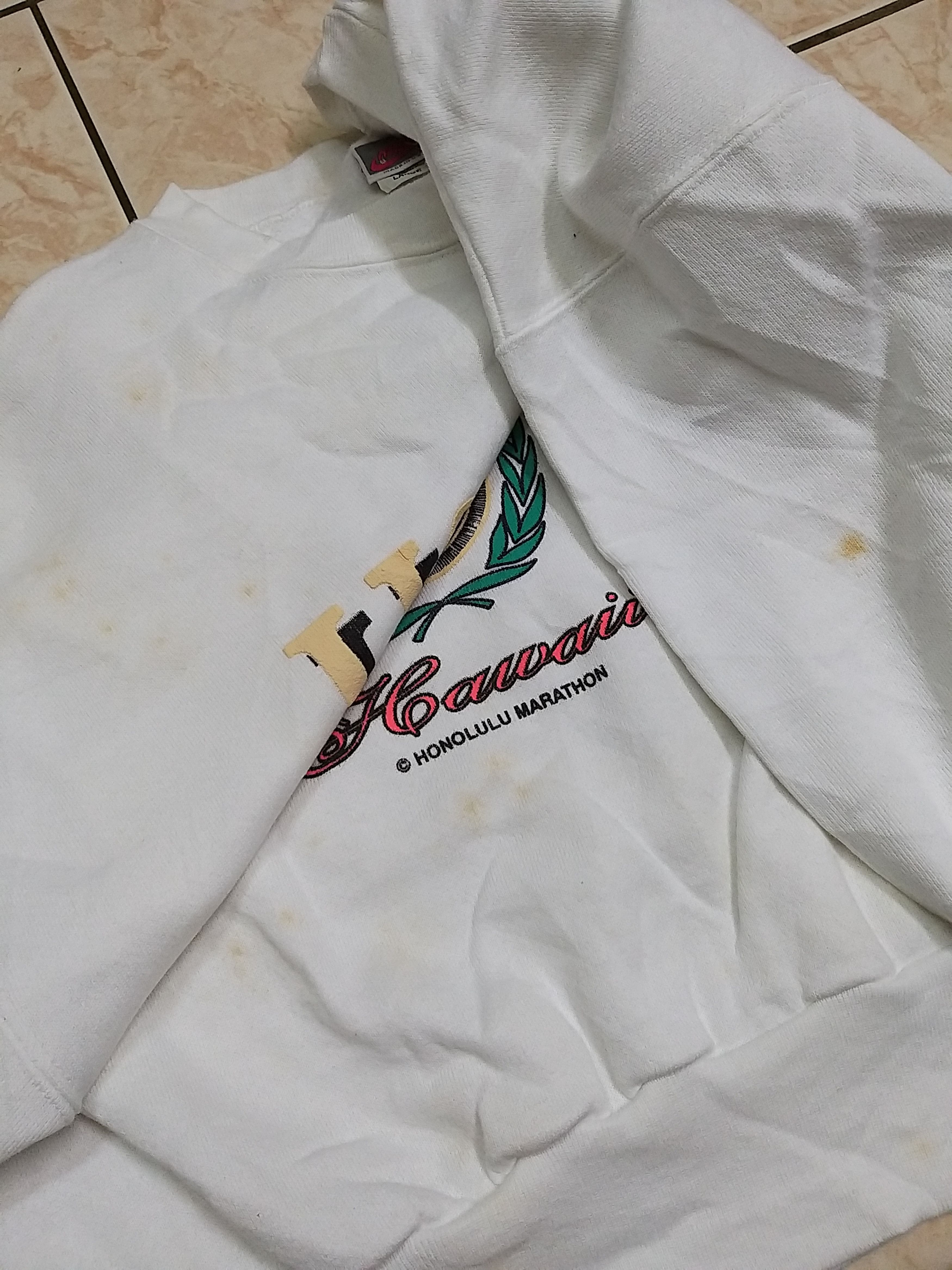 Nike (NWT) Vintage 90s NIKE HONOLULU MARATHON 1993 sweatshirt Size US L / EU 52-54 / 3 - 8 Thumbnail