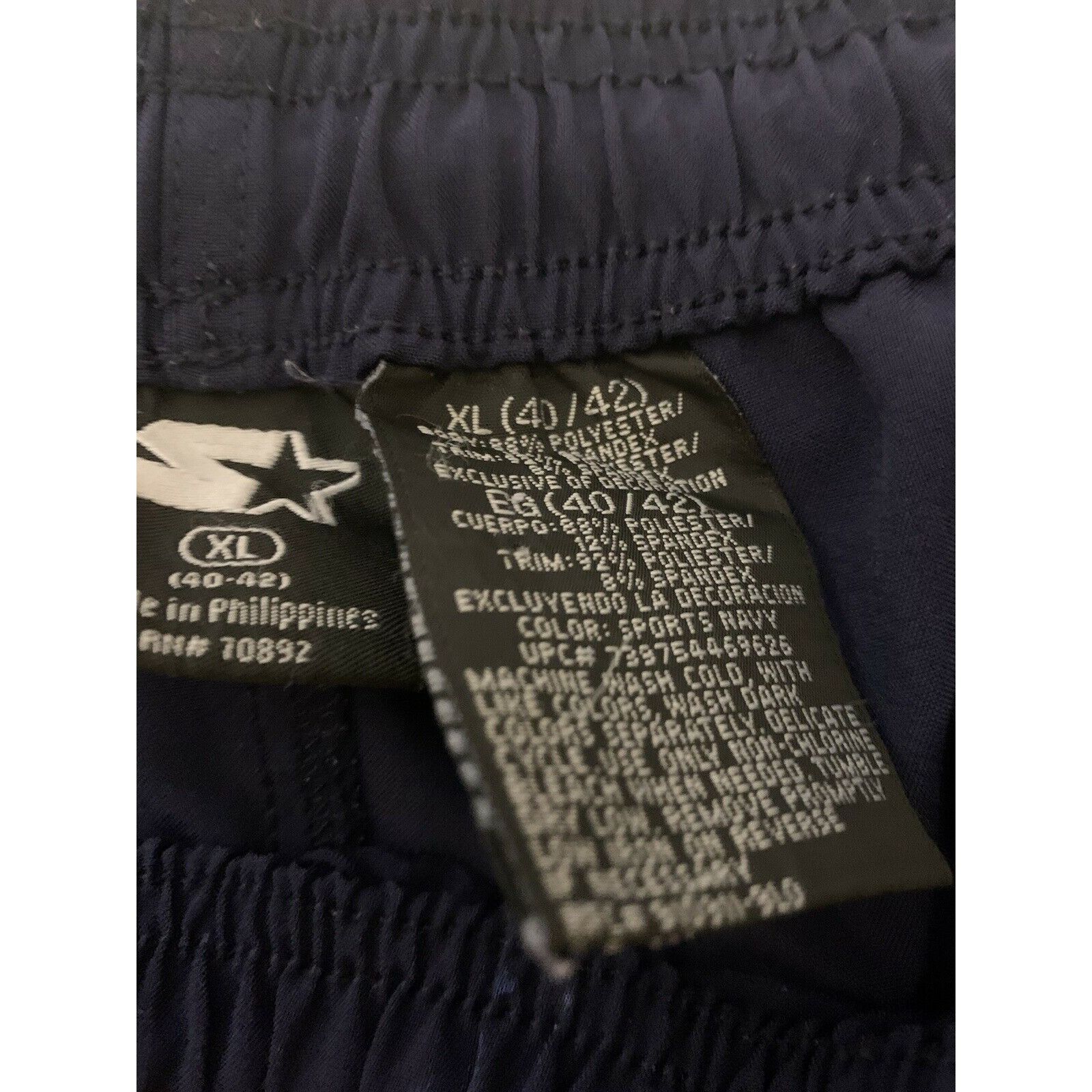 Starter Starter Men’s Sz XL Windbreaker Jogging Track Pants Navy Blu Size US 40 / EU 56 - 2 Thumbnail