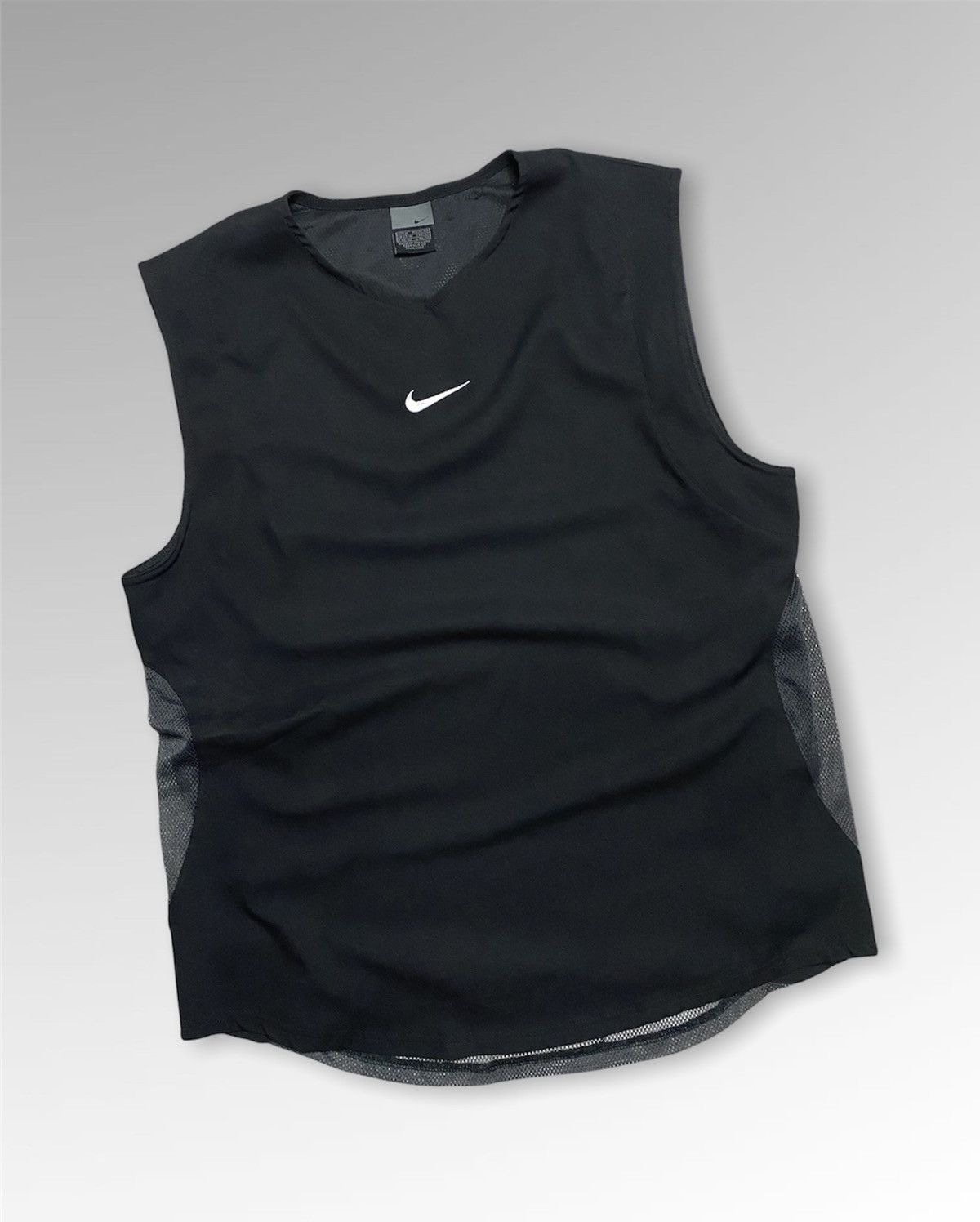 Nike Nike Vintage Drill black tank tops vest centr logo y2k rare | Grailed