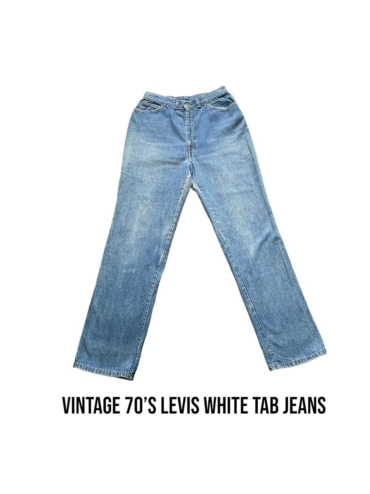 Levi's Vintage & Rare 70’s Levis White Tab Jeans Size US 30 / EU 46 - 1 Thumbnail