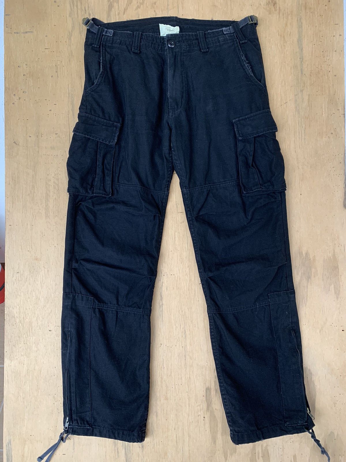 Japanese Brand × Vintage × Vision Streetwear Jungle Storm Flared Trouser Cargo Pant Size US 34 / EU 50 - 1 Thumbnail