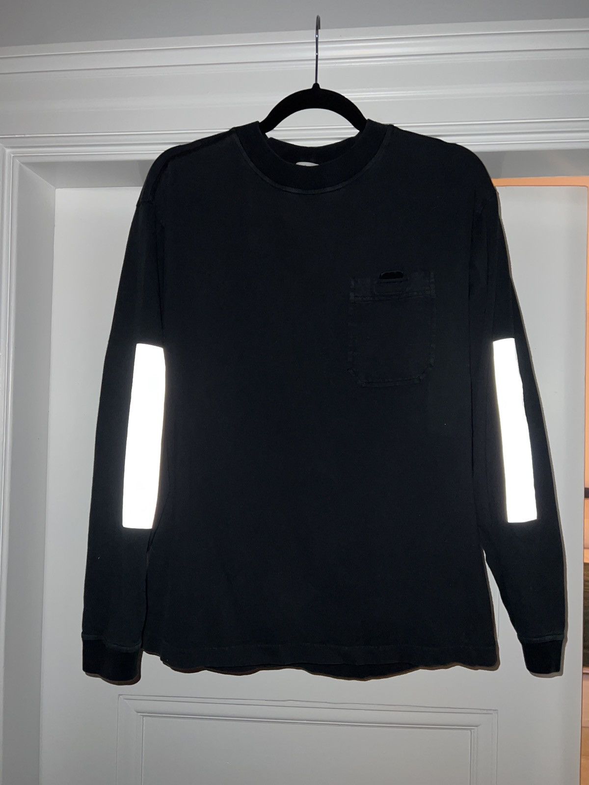 Stone Island Reflective Tape Long Sleeve Tee black medium
