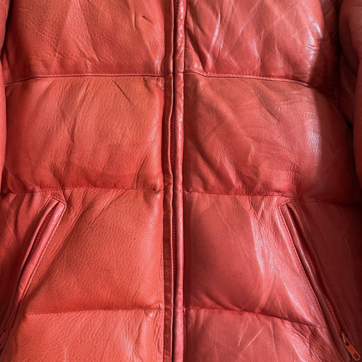 Genuine Leather × Schott × Vintage Vintage Schott Puffer Down Sheepskin Leather Jacket Goose Size US M / EU 48-50 / 2 - 8 Thumbnail