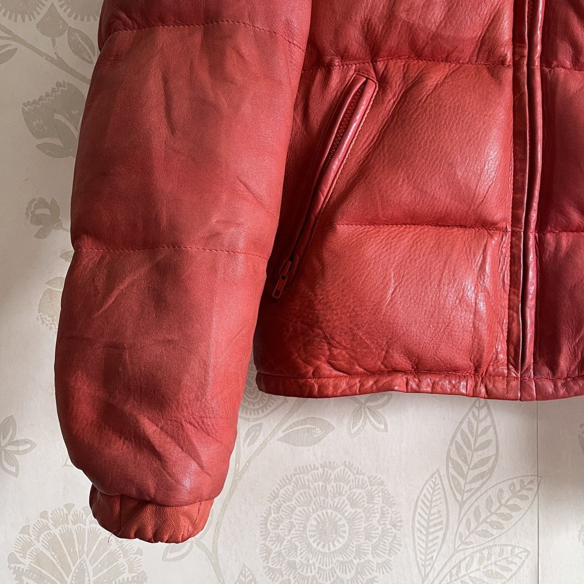 Genuine Leather × Schott × Vintage Vintage Schott Puffer Down Sheepskin Leather Jacket Goose Size US M / EU 48-50 / 2 - 6 Thumbnail