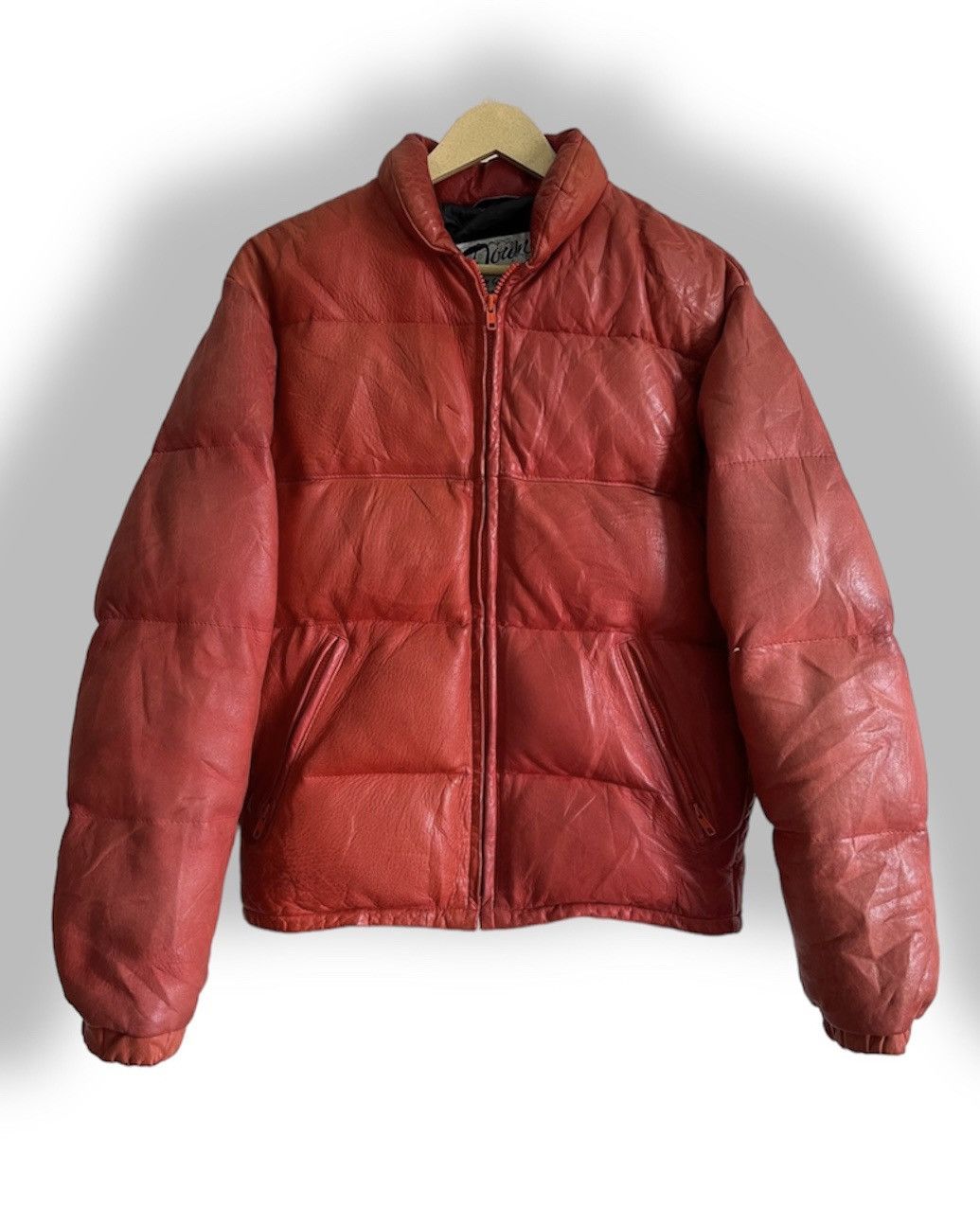 image of Genuine Leather x Schott Vintage Schott Down Genuine Sheepskin Leather Jacket Goose (Size Medium)