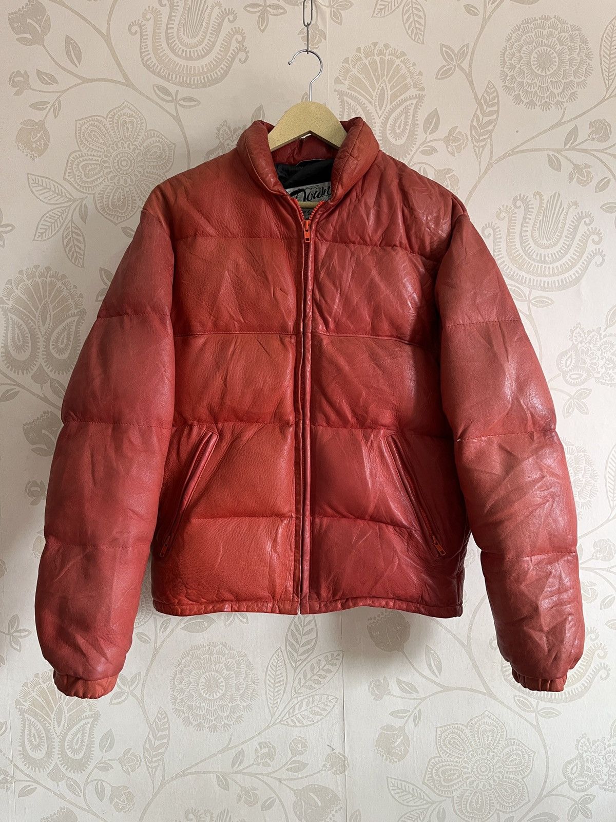 Genuine Leather × Schott × Vintage Vintage Schott Puffer Down Sheepskin Leather Jacket Goose Size US M / EU 48-50 / 2 - 24 Thumbnail