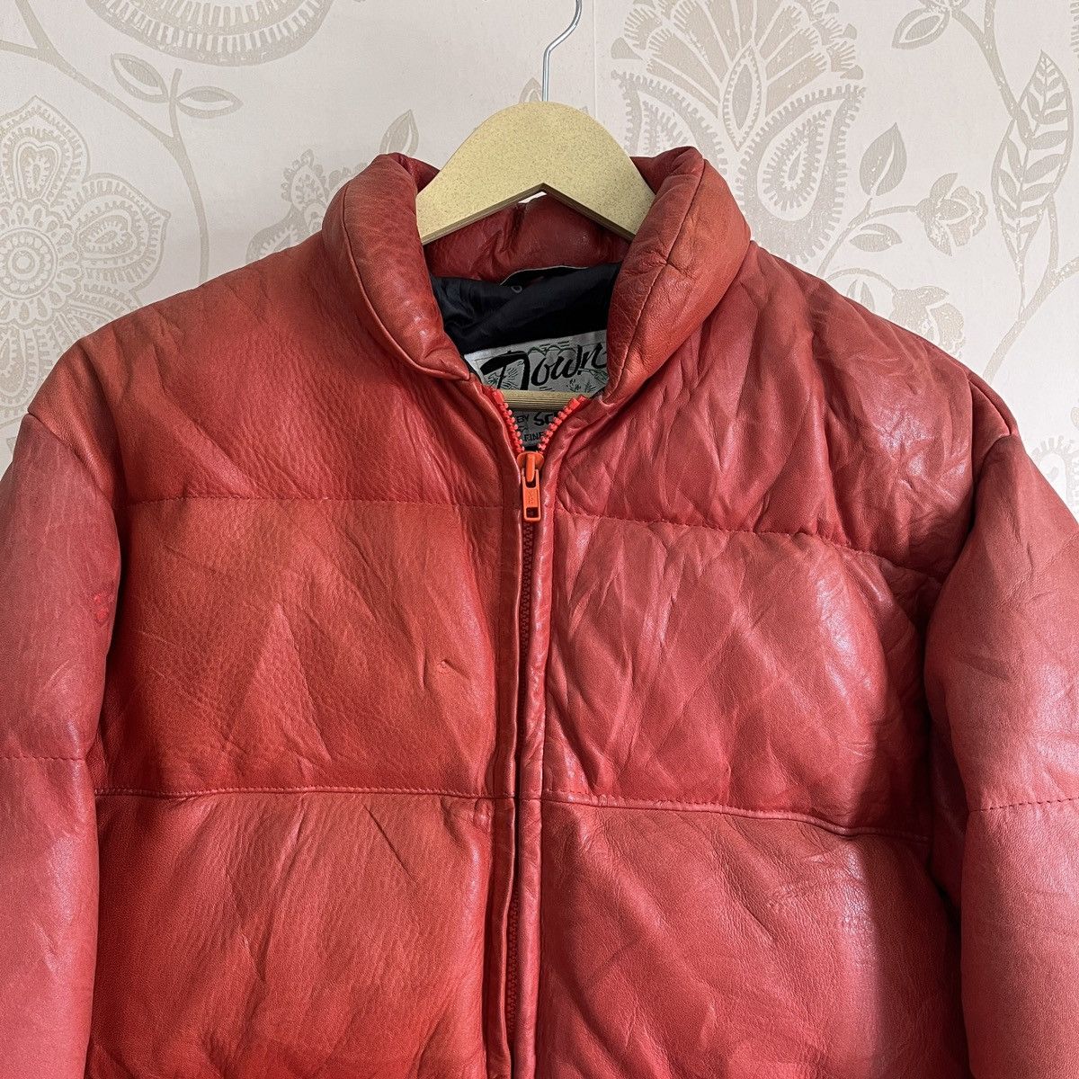 Genuine Leather × Schott × Vintage Vintage Schott Puffer Down Sheepskin Leather Jacket Goose Size US M / EU 48-50 / 2 - 22 Thumbnail