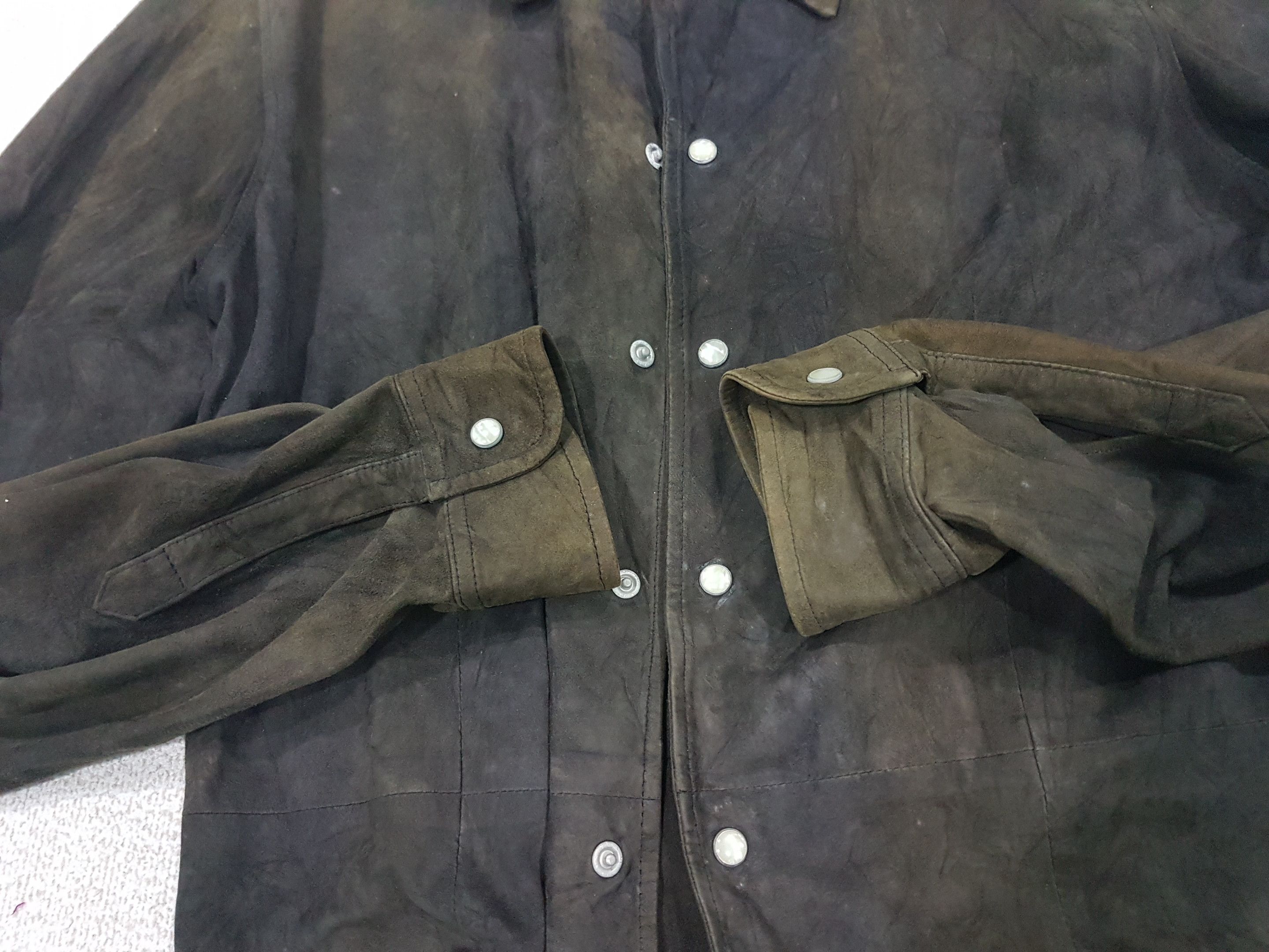 Emporio Armani Emporio Armany Leather Button Up Jacket Size US M / EU 48-50 / 2 - 10 Thumbnail
