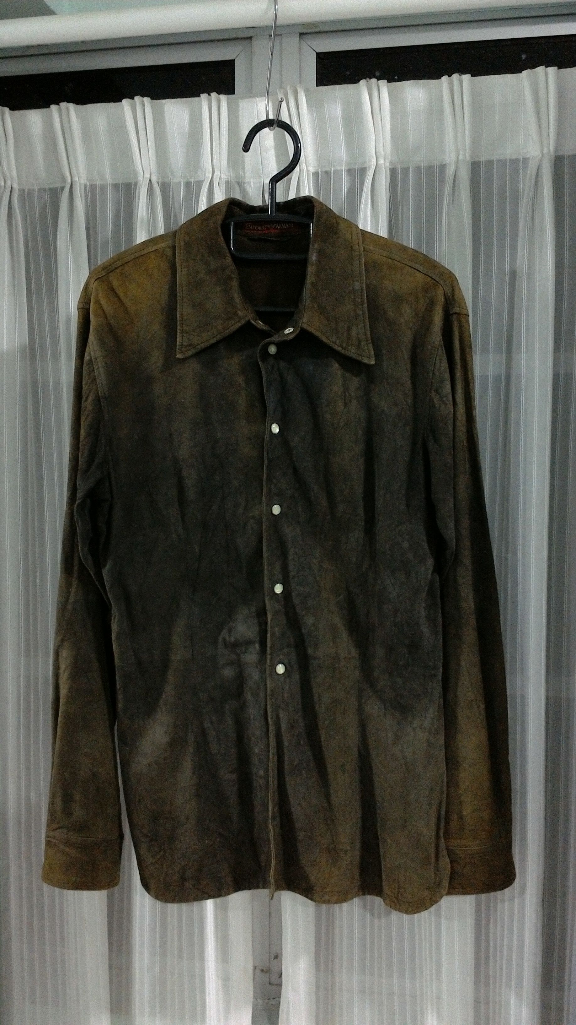 Emporio Armani Emporio Armany Leather Button Up Jacket Size US M / EU 48-50 / 2 - 2 Thumbnail