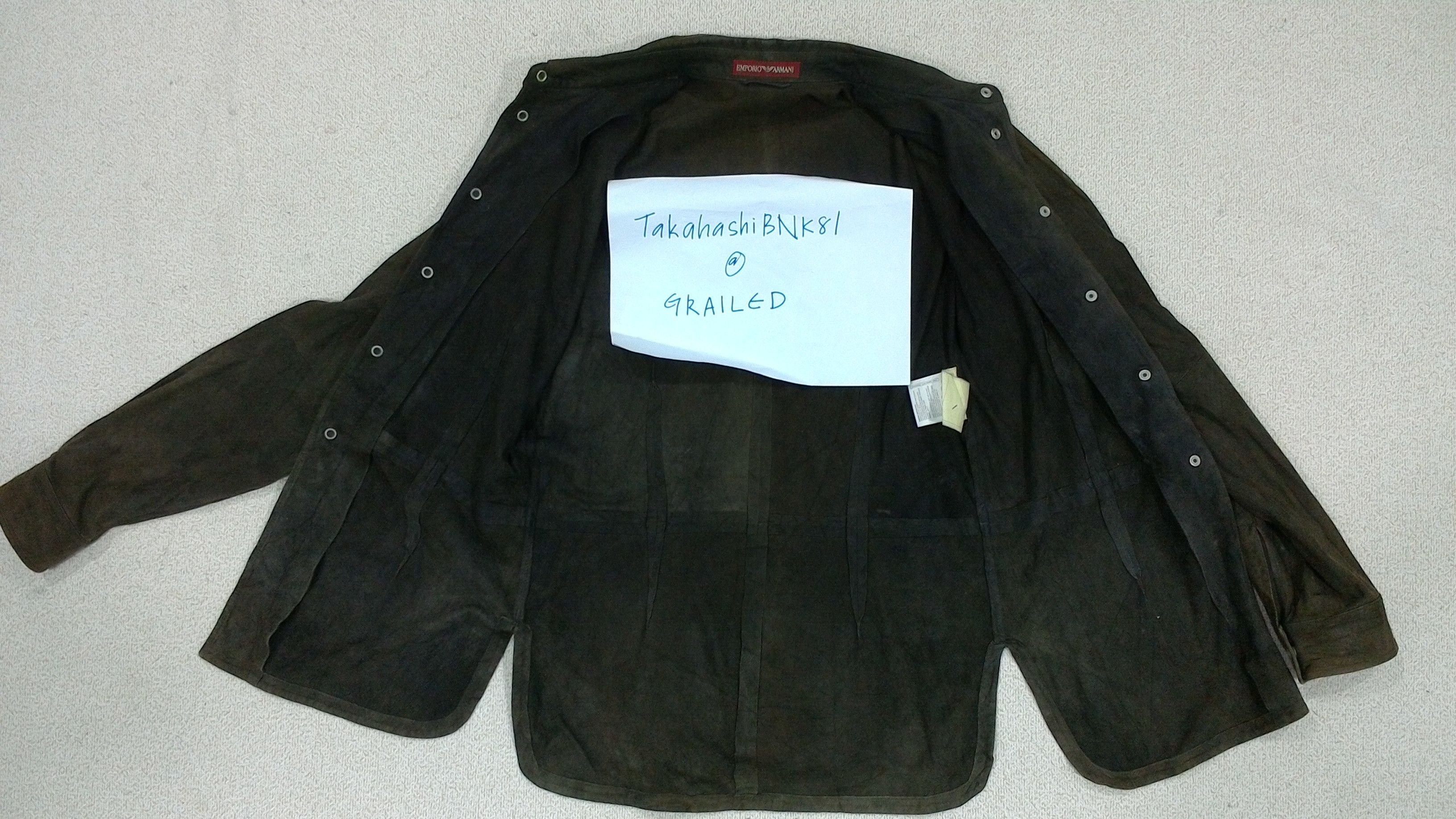 Emporio Armani Emporio Armany Leather Button Up Jacket Size US M / EU 48-50 / 2 - 9 Thumbnail