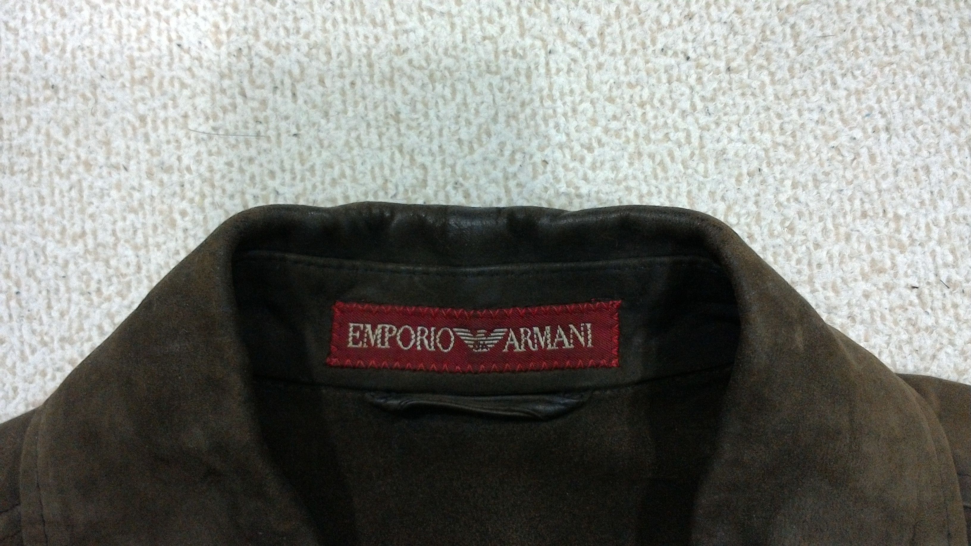 Emporio Armani Emporio Armany Leather Button Up Jacket Size US M / EU 48-50 / 2 - 6 Thumbnail