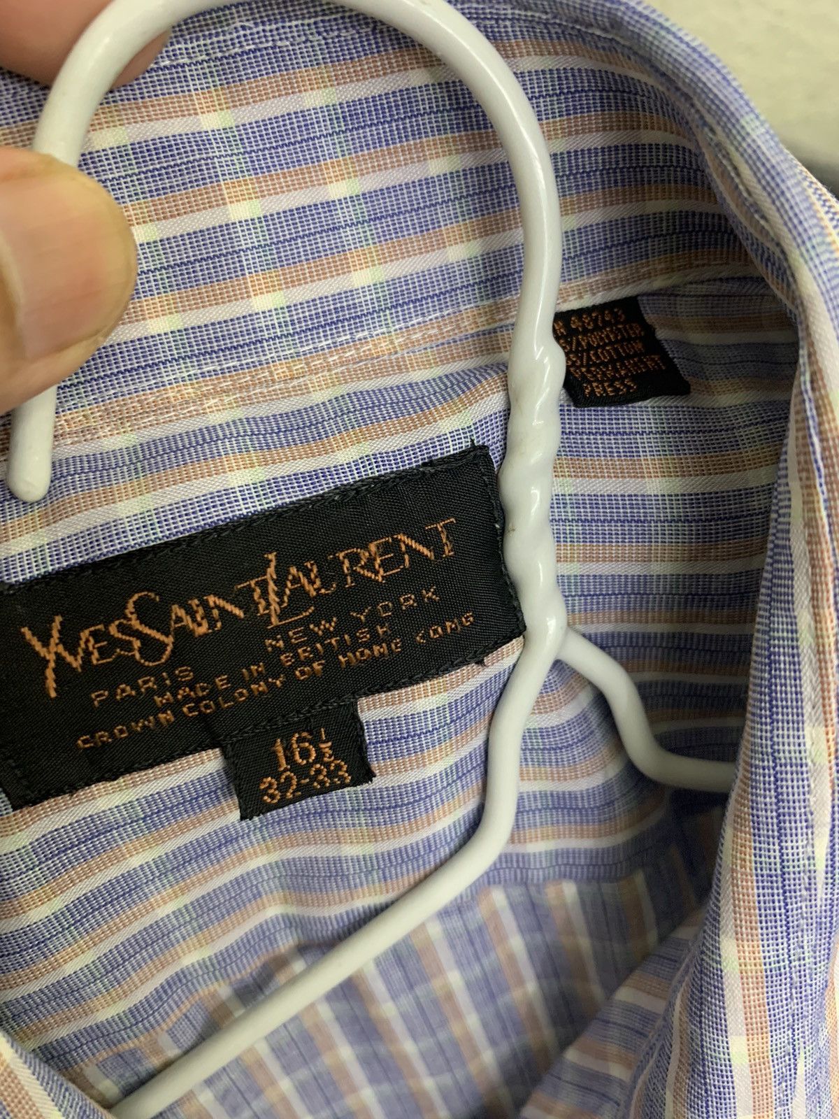 Yves Saint Laurent YSL Ladies Checkered Sleeveless Shirt/British Made Size L / US 10 / IT 46 - 4 Thumbnail