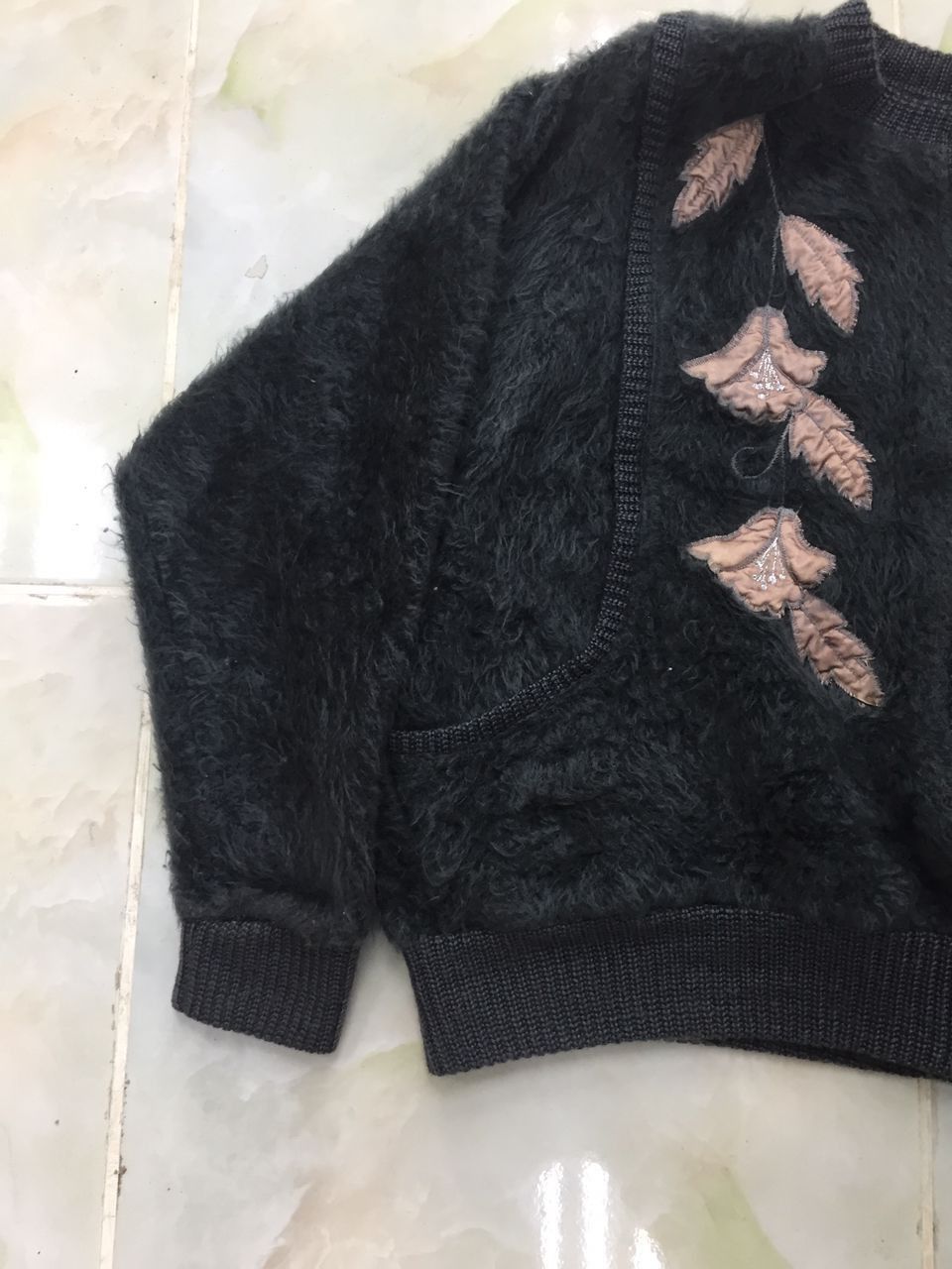 Designer Mohair-blend Dark Gray Vest-style Cardigan Oversized Size L / US 10 / IT 46 - 4 Thumbnail