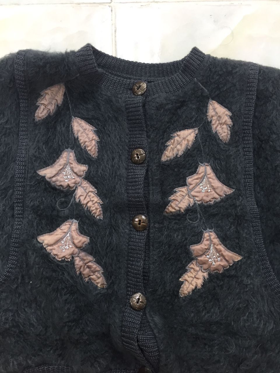 Designer Mohair-blend Dark Gray Vest-style Cardigan Oversized Size L / US 10 / IT 46 - 6 Thumbnail