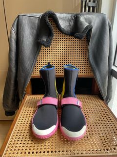 Prada scuba cheap ankle boots