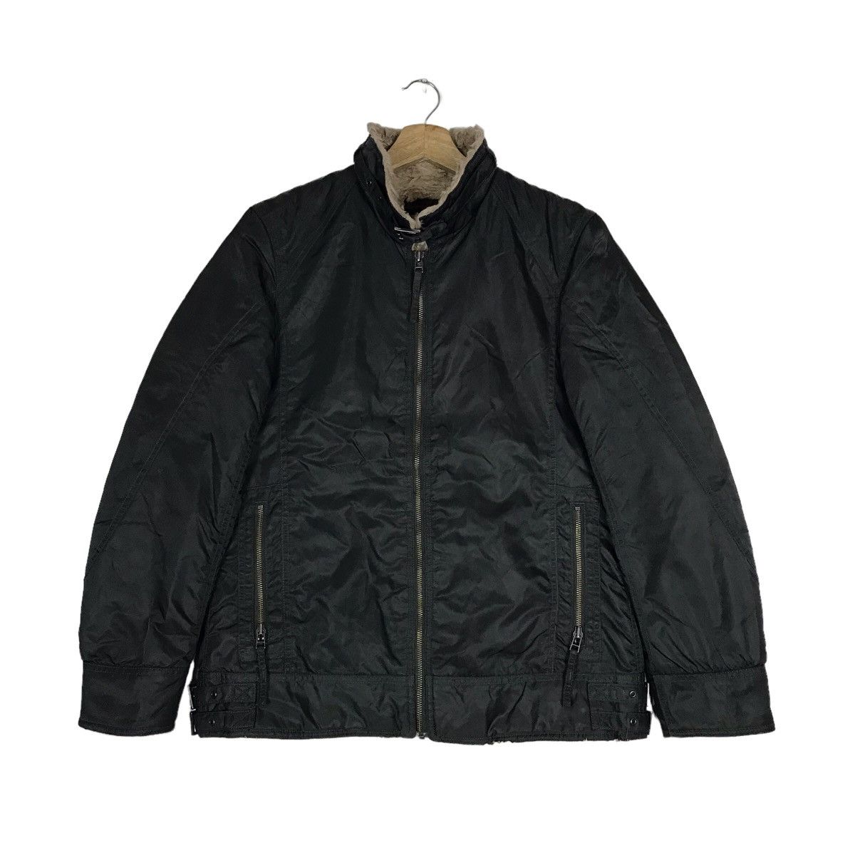 Vintage MORGAN HOMME Sherpa Shearling Fur Zipper Jacket
