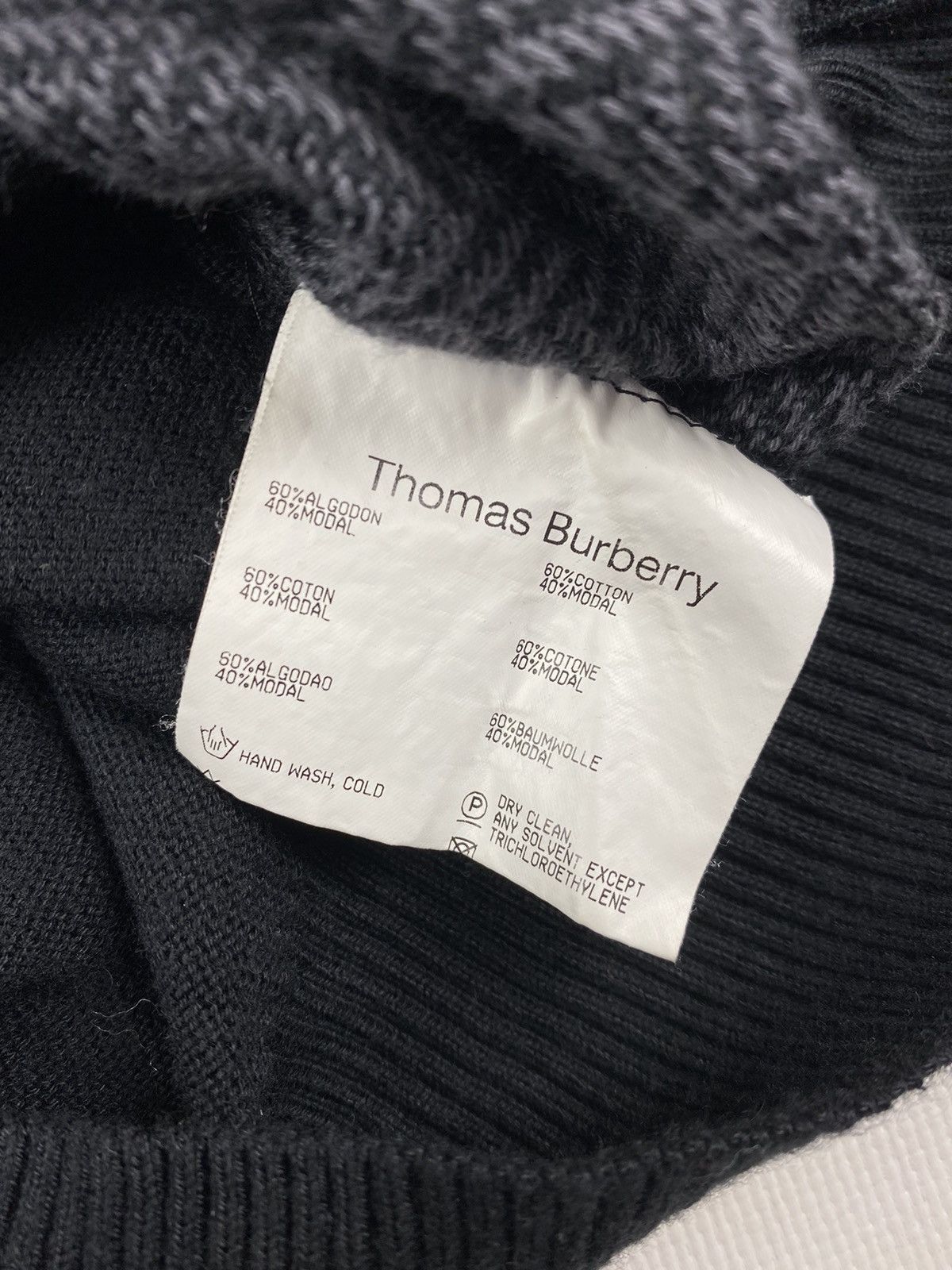Burberry × Vintage Thomas Burberry High Neck Pullover Sweater Jumper Size S Size US S / EU 44-46 / 1 - 7 Thumbnail