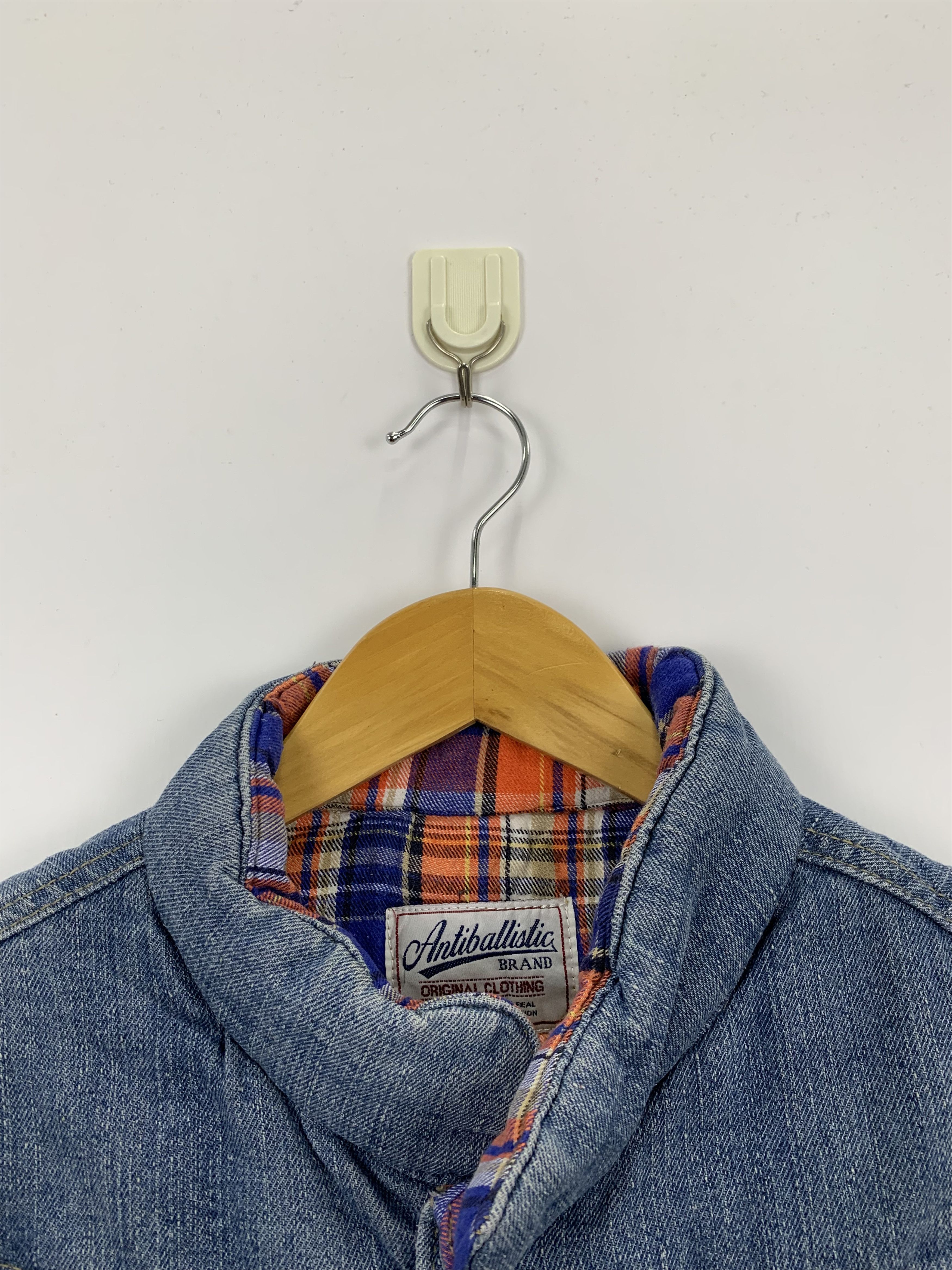 Vintage Vintage Antiballistic Patchwork Denim Vest Native Style Size US S / EU 44-46 / 1 - 7 Thumbnail