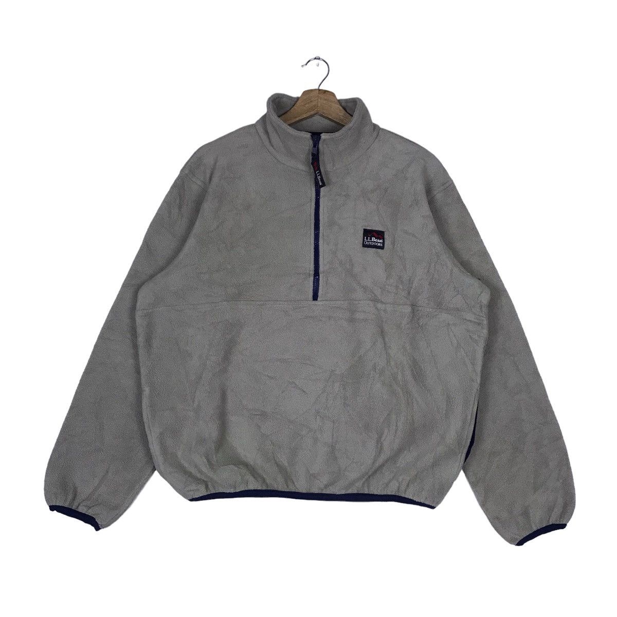 Vintage 90s LL Bean Outdoors Half Zip Fleece Pullover