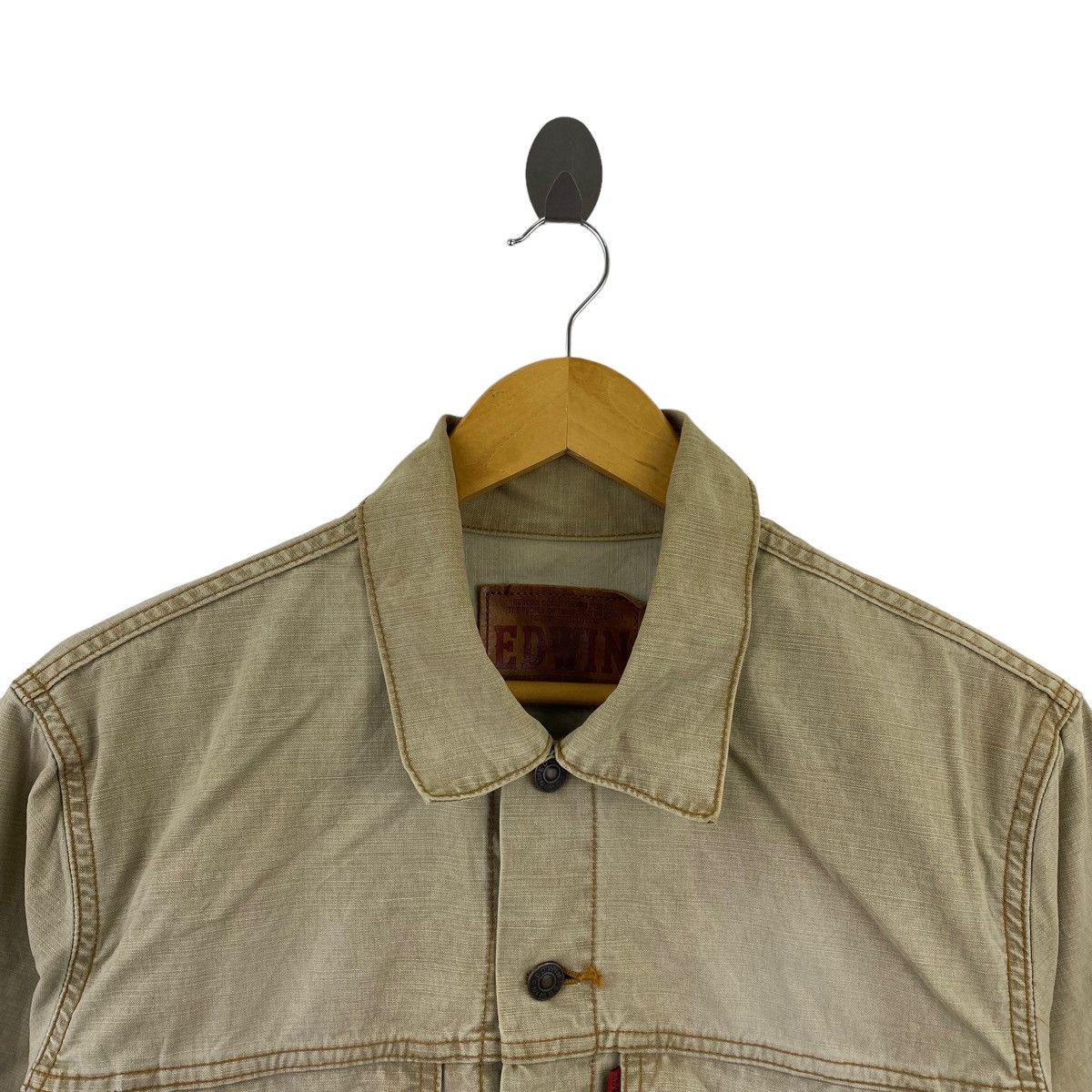 Edwin EDWIN MOTORCYCLE Rider Beige Jeans Denim Jacket Size US L / EU 52-54 / 3 - 2 Thumbnail