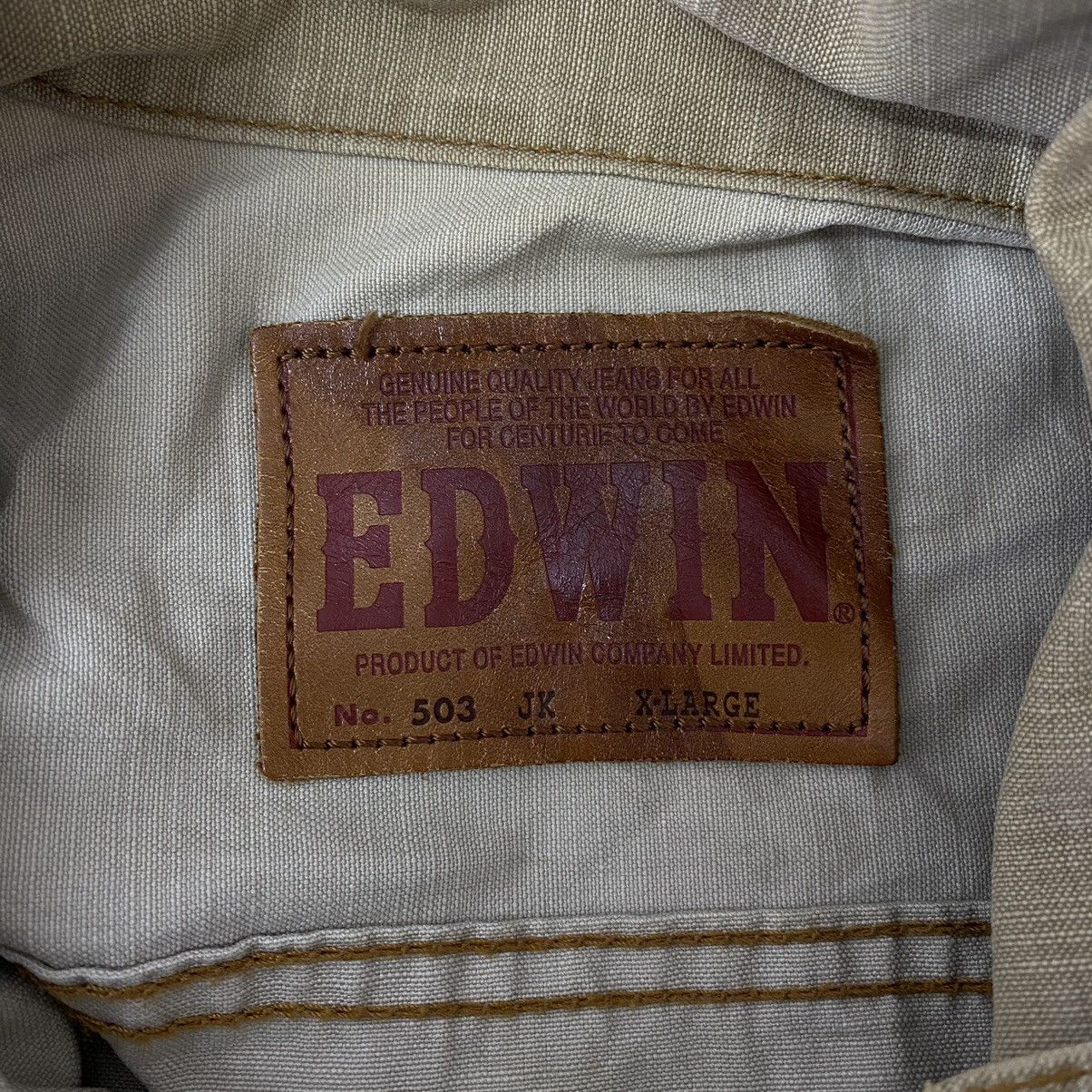 Edwin EDWIN MOTORCYCLE Rider Beige Jeans Denim Jacket Size US L / EU 52-54 / 3 - 3 Thumbnail