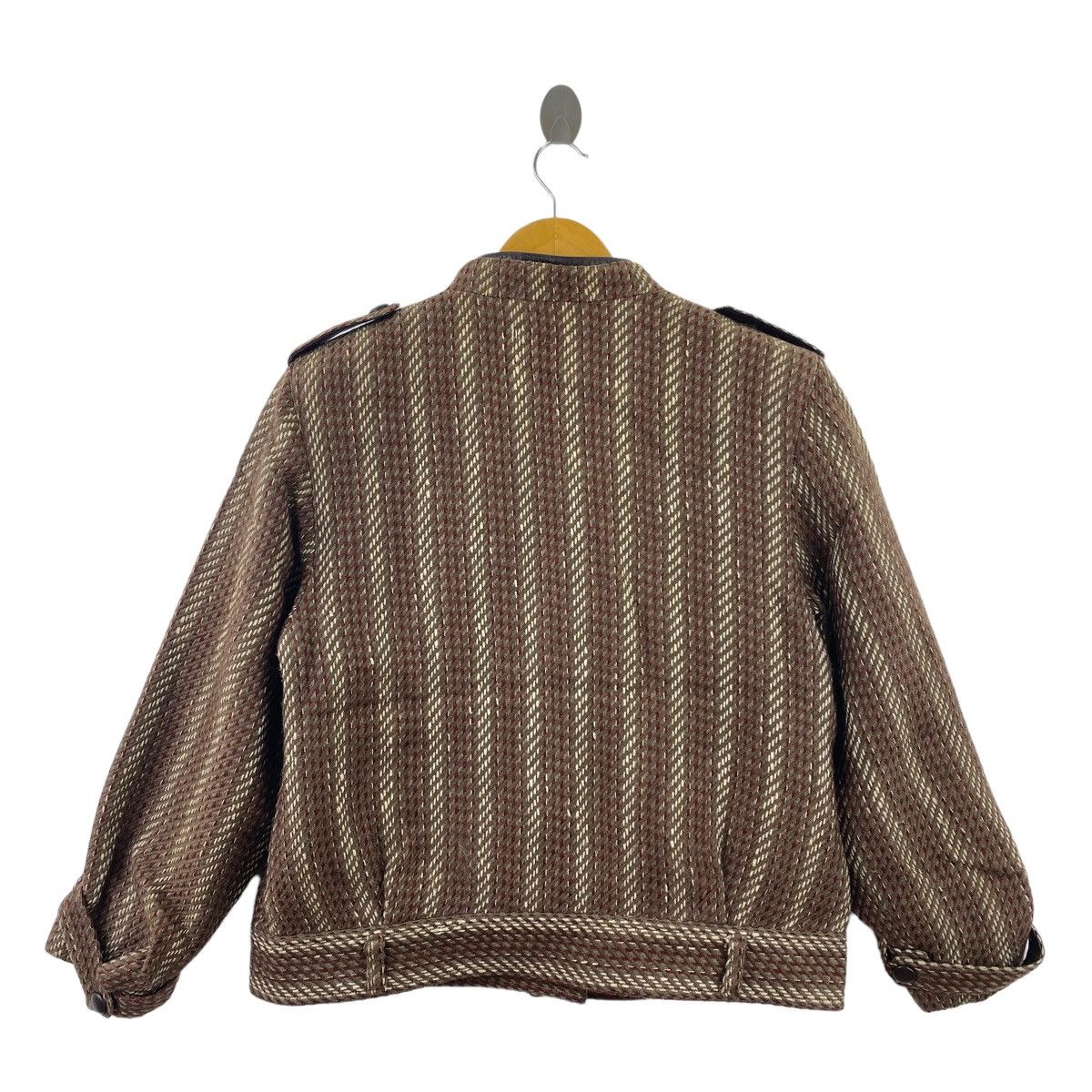 Vintage Vintage CHRISTIAN ADA Stripes Wool Brown Coat Jacket Size M / US 6-8 / IT 42-44 - 7 Thumbnail
