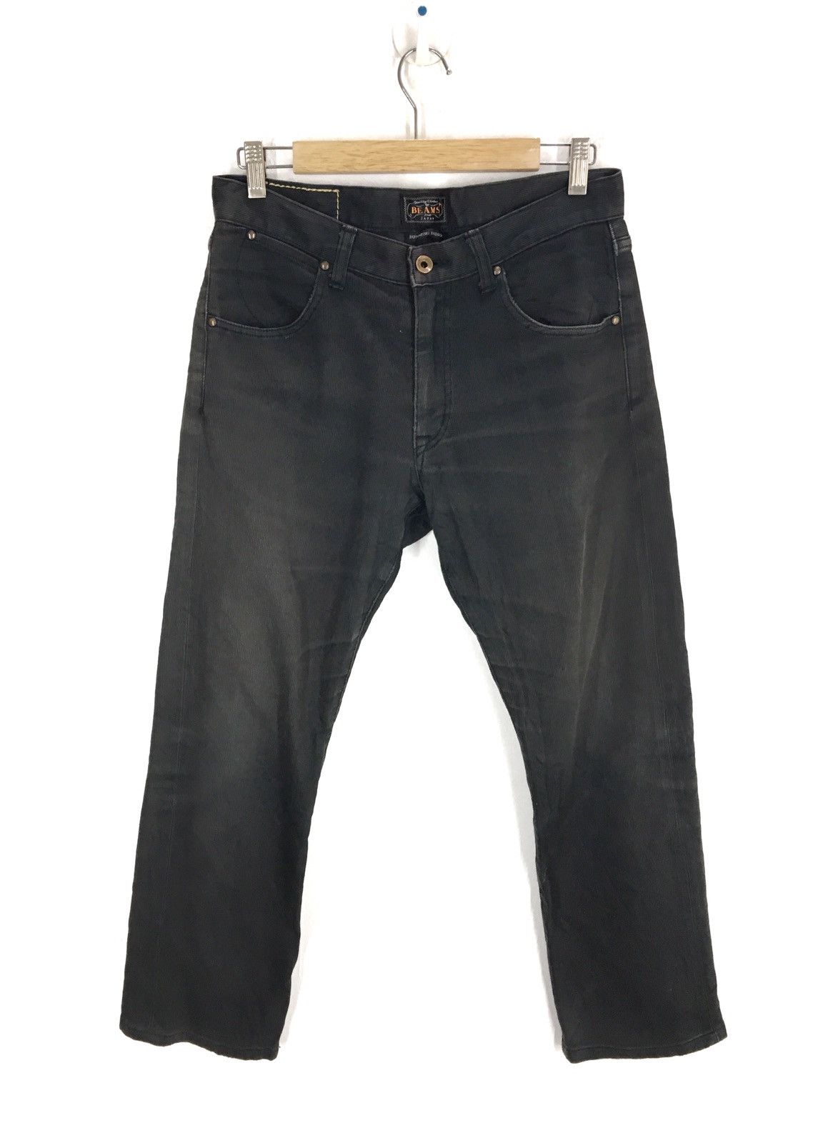 Beams Plus Vintage BEAMS PLUS Japan Blue Black Faded Denim Jeans Size US 31 - 2 Thumbnail