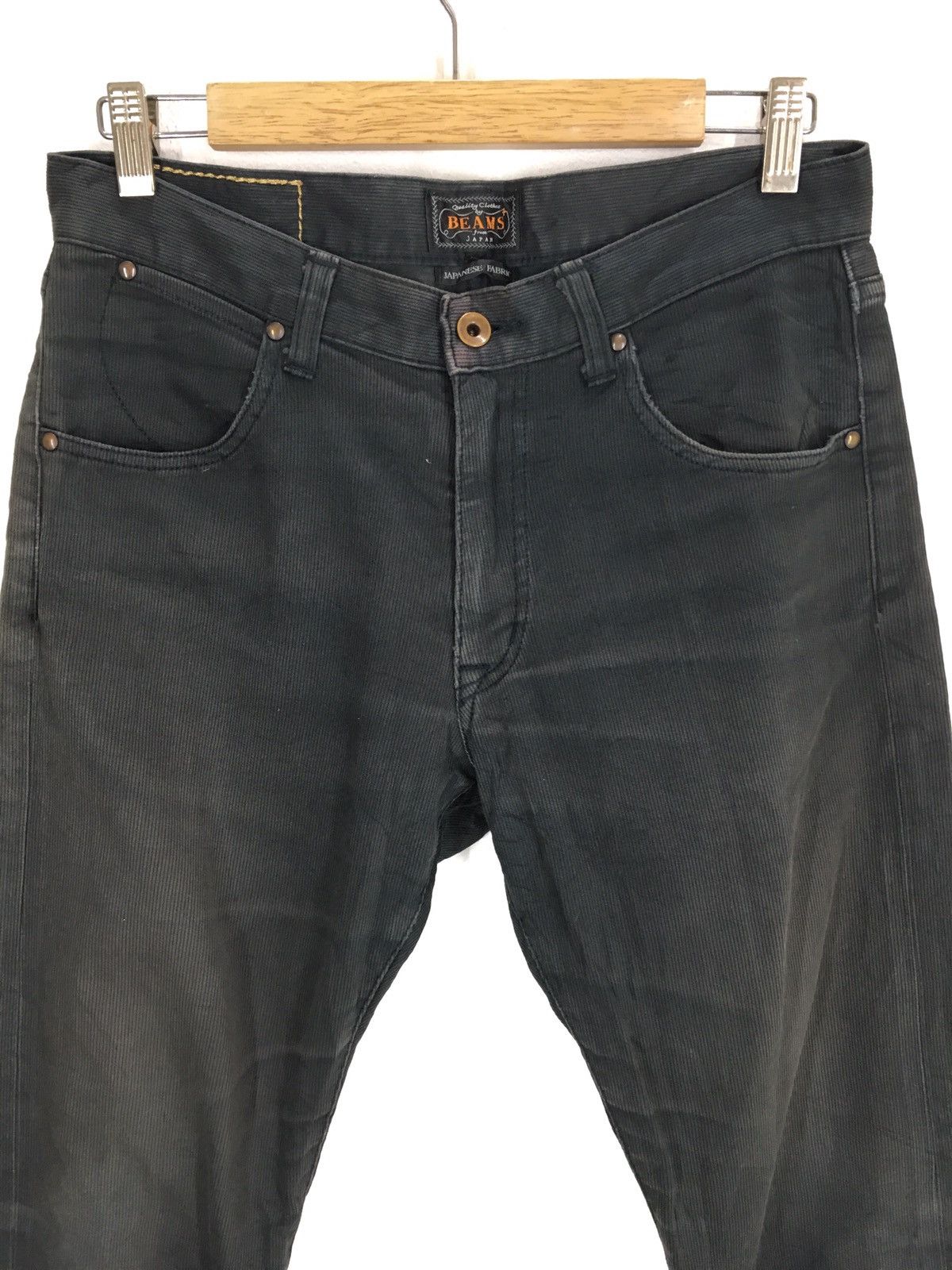 Beams Plus Vintage BEAMS PLUS Japan Blue Black Faded Denim Jeans Size US 31 - 1 Thumbnail