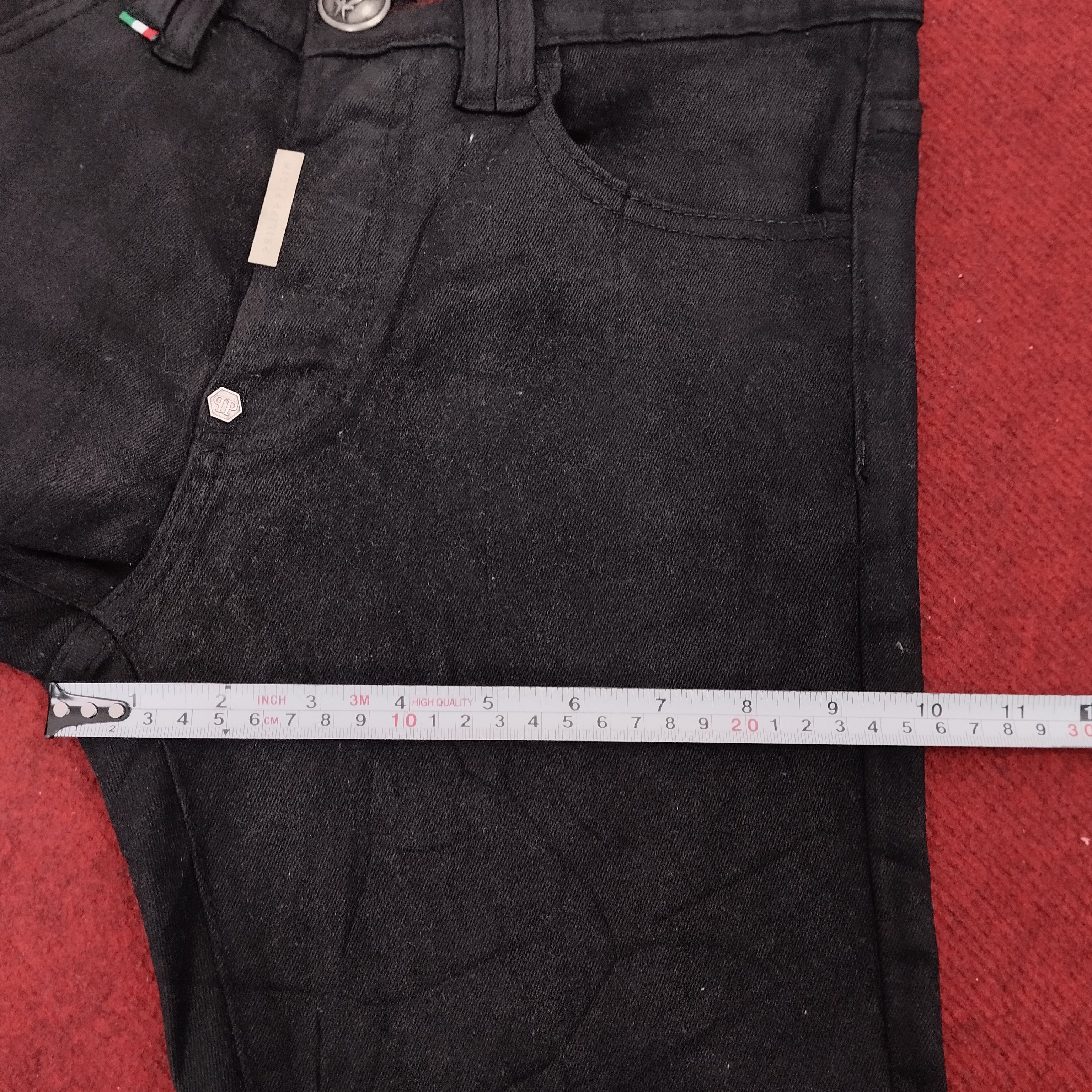 Philipp Plein × Vintage Philipp Plein Italian Brand Black Trousers Jeans Size US 30 / EU 46 - 19 Thumbnail