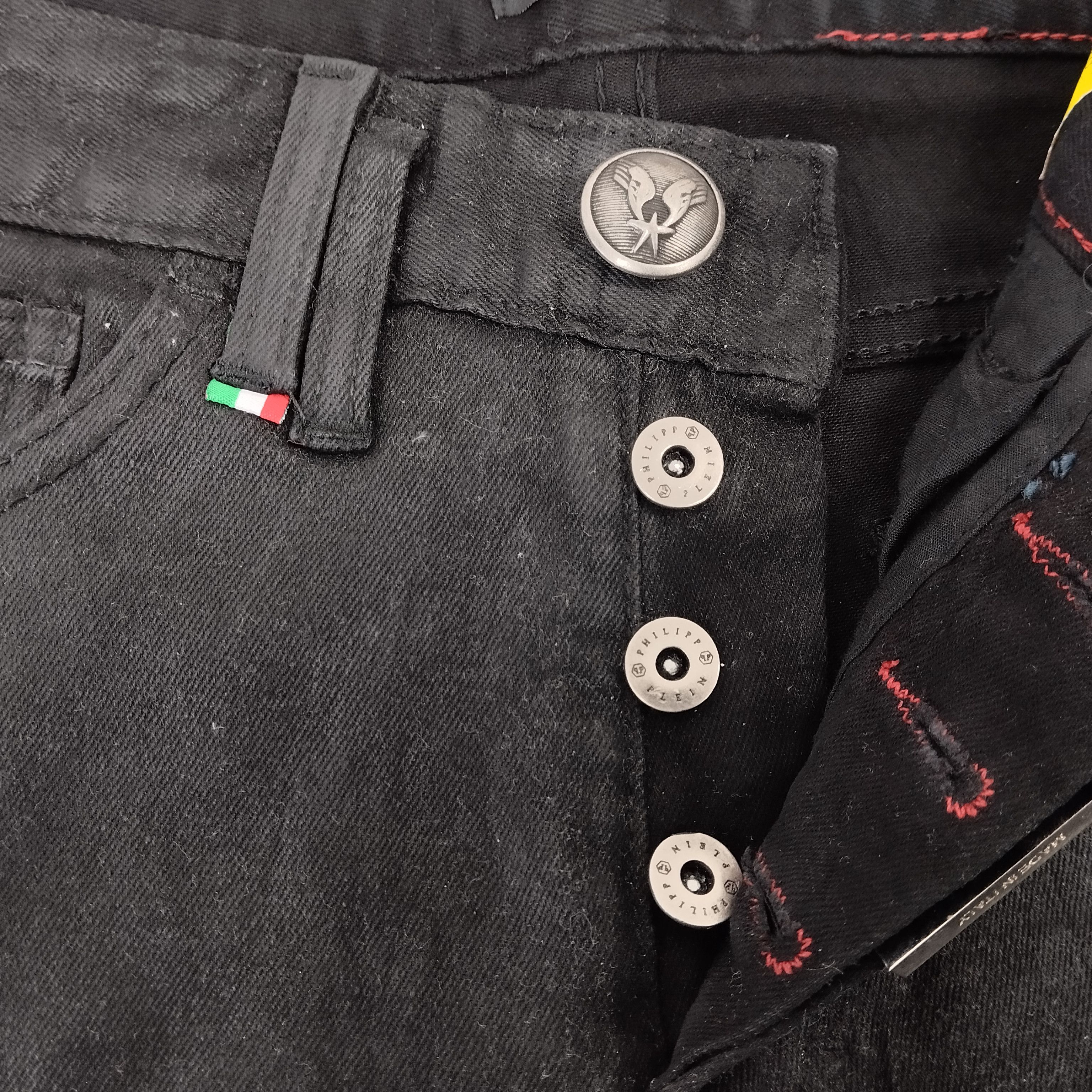 Philipp Plein × Vintage Philipp Plein Italian Brand Black Trousers Jeans Size US 30 / EU 46 - 10 Thumbnail