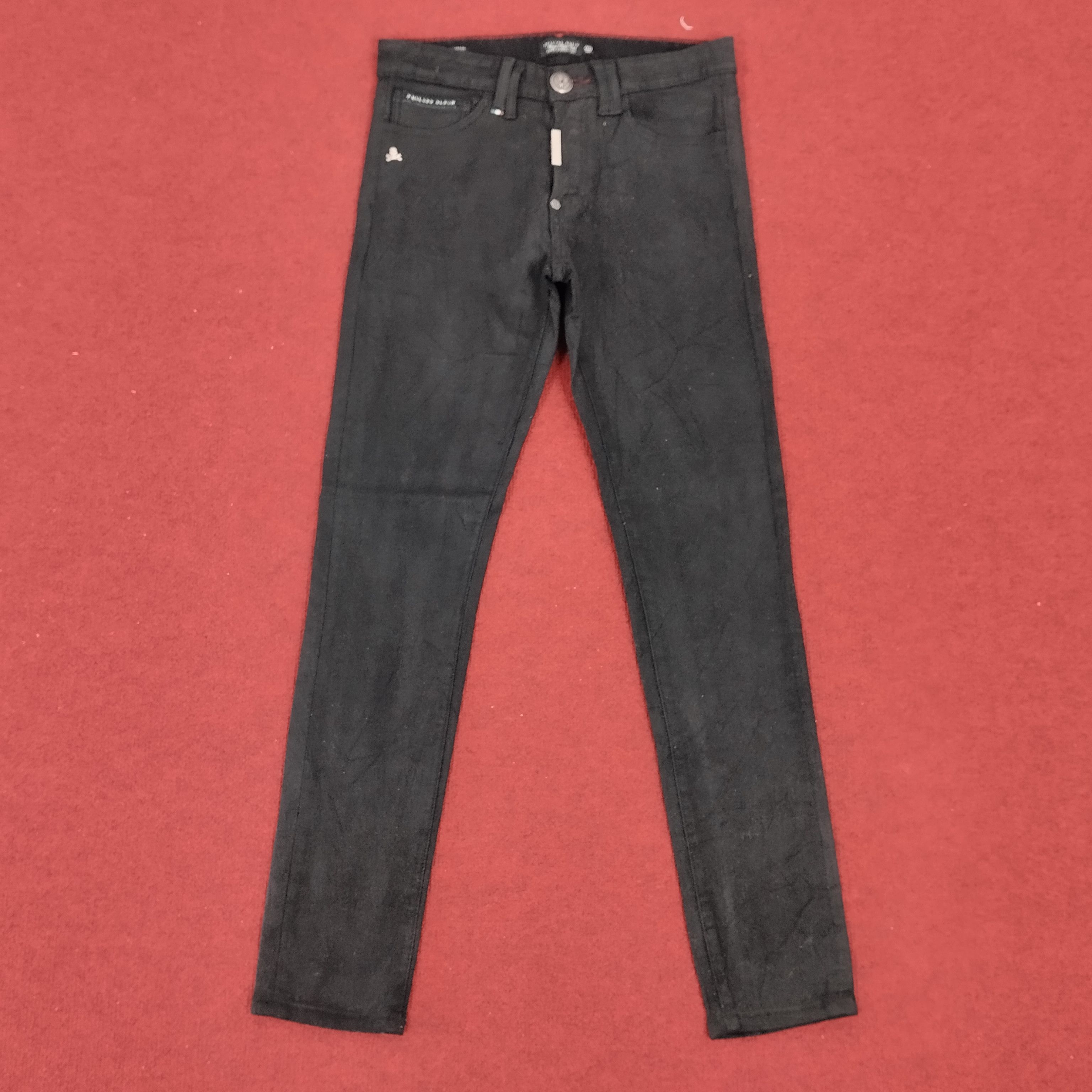 Philipp Plein × Vintage Philipp Plein Italian Brand Black Trousers Jeans Size US 30 / EU 46 - 1 Thumbnail