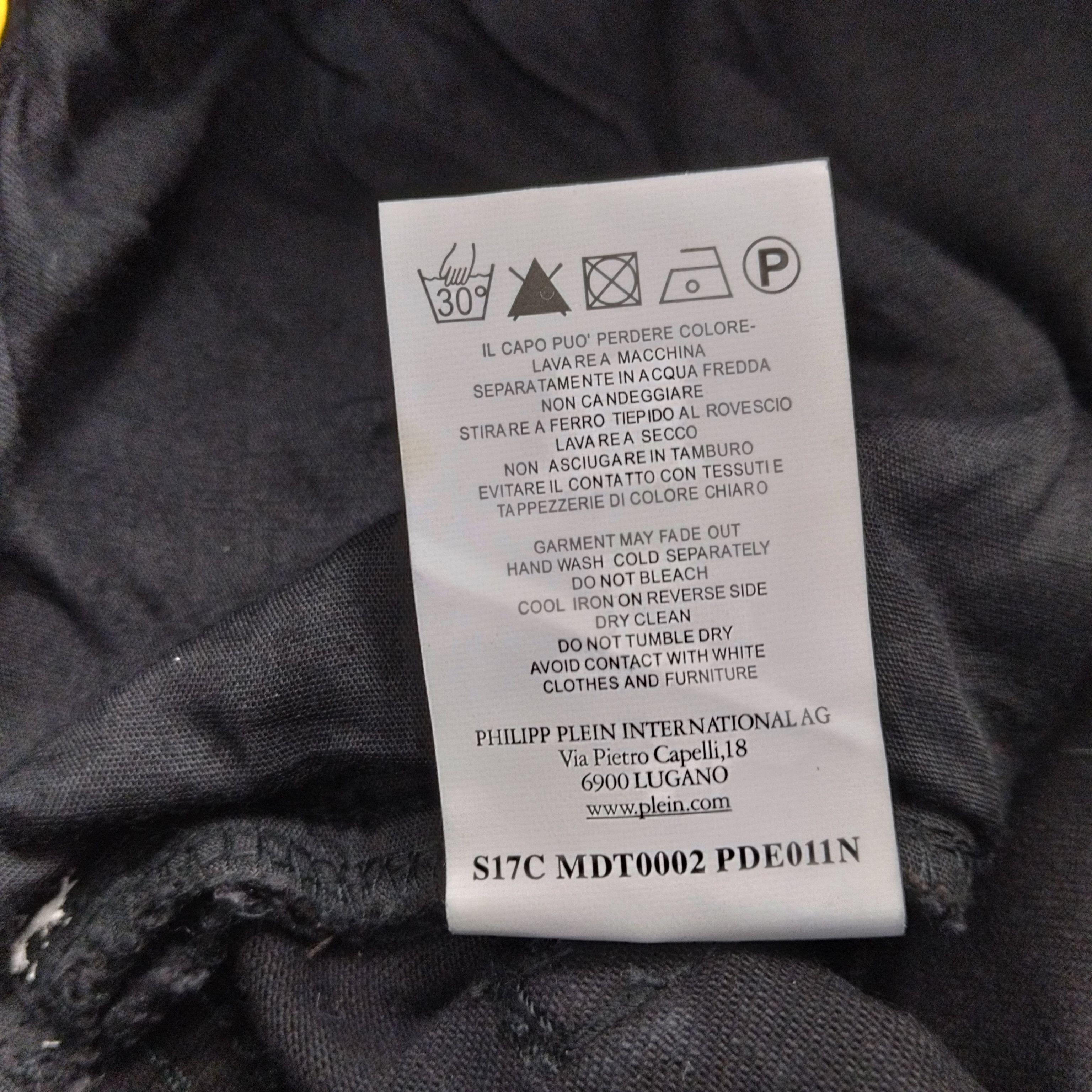 Philipp Plein × Vintage Philipp Plein Italian Brand Black Trousers Jeans Size US 30 / EU 46 - 15 Thumbnail