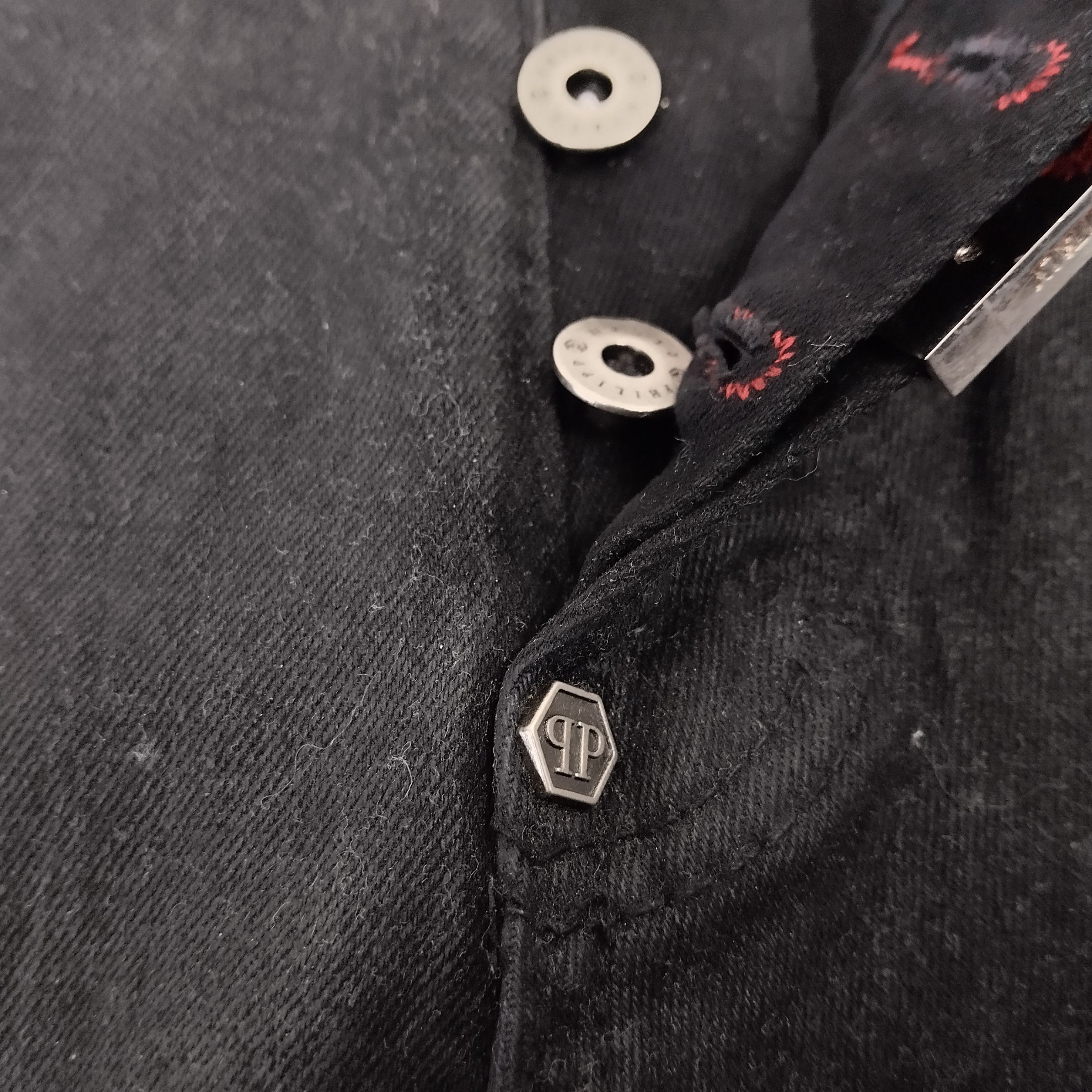 Philipp Plein × Vintage Philipp Plein Italian Brand Black Trousers Jeans Size US 30 / EU 46 - 9 Thumbnail