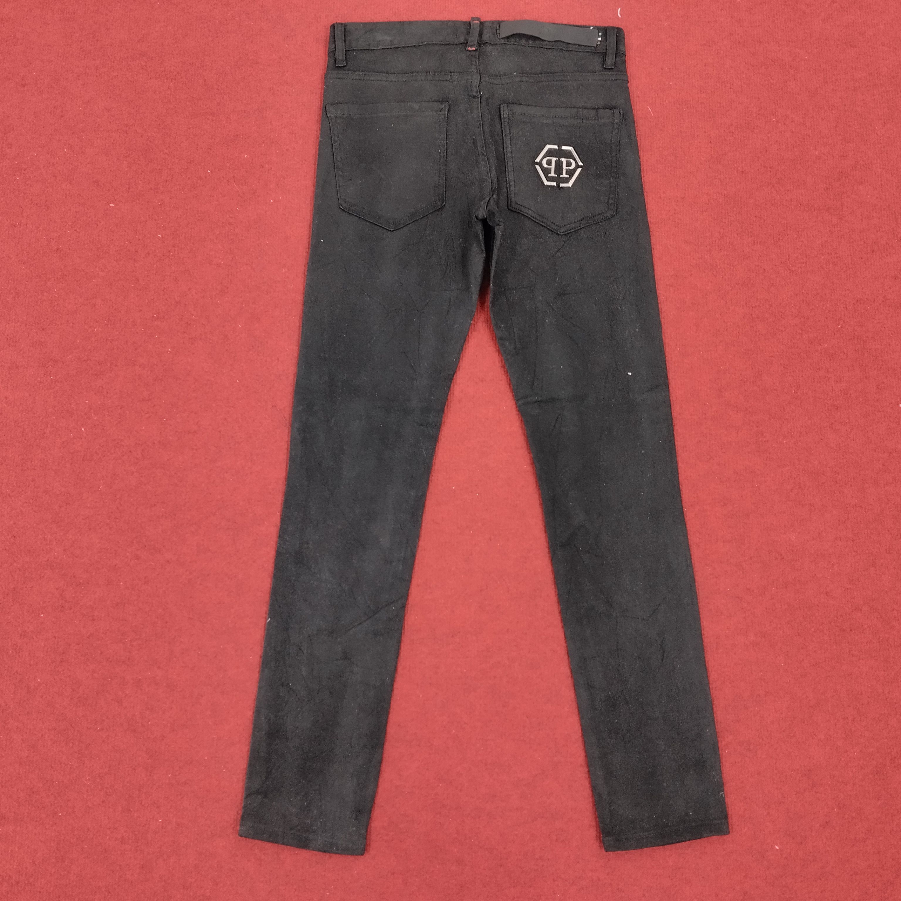 Philipp Plein × Vintage Philipp Plein Italian Brand Black Trousers Jeans Size US 30 / EU 46 - 2 Thumbnail