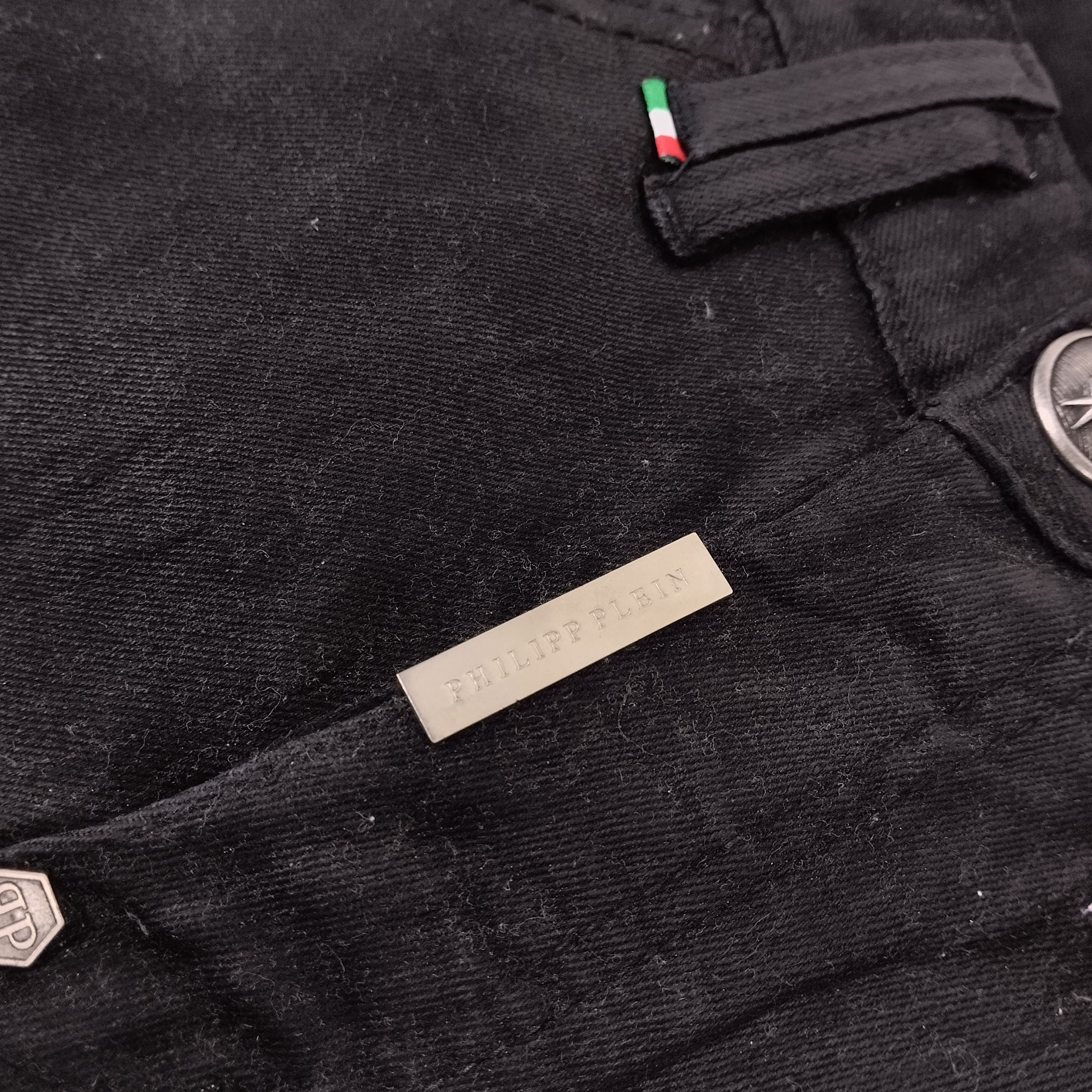 Philipp Plein × Vintage Philipp Plein Italian Brand Black Trousers Jeans Size US 30 / EU 46 - 8 Thumbnail