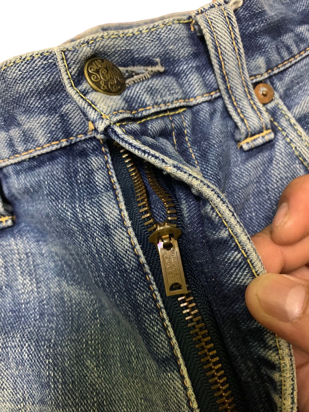 Denime × Japanese Brand × Sugar Cane Vintage Sugar Canes Selvedge Japanese brand jeans Size US 34 / EU 50 - 5 Thumbnail