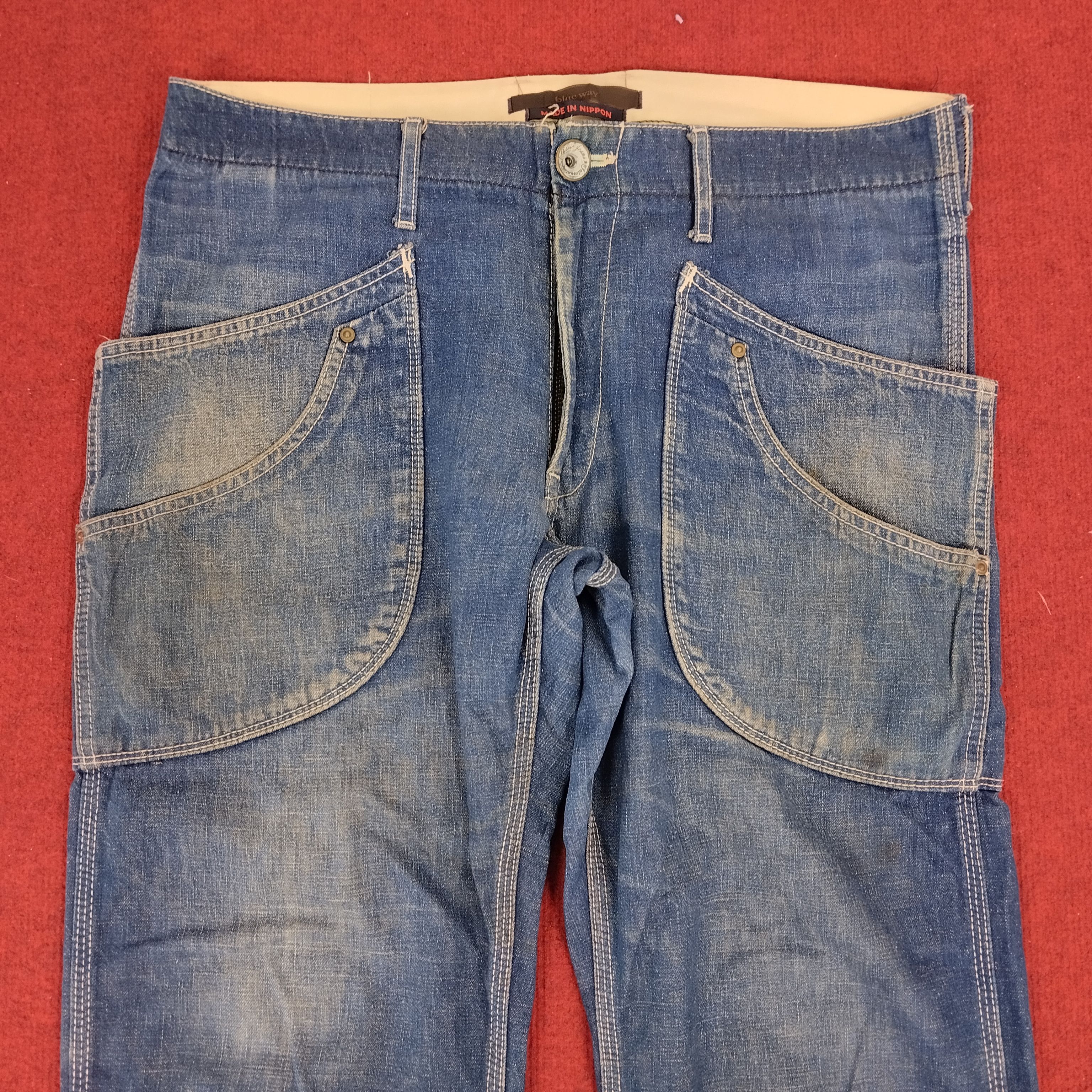 Japanese Brand Blue Way Japanese Brand Skateboard Trousers Pants Size US 35 - 4 Thumbnail