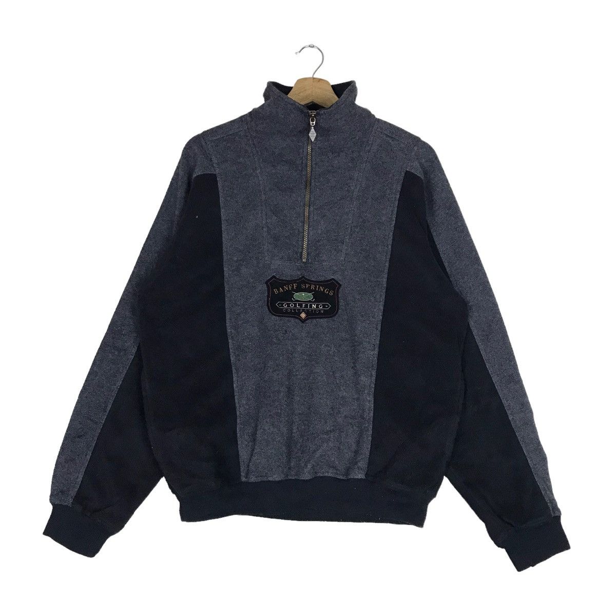 Vintage 90s BANFF SPRINGS Golfer Hype Half Zip Fleece